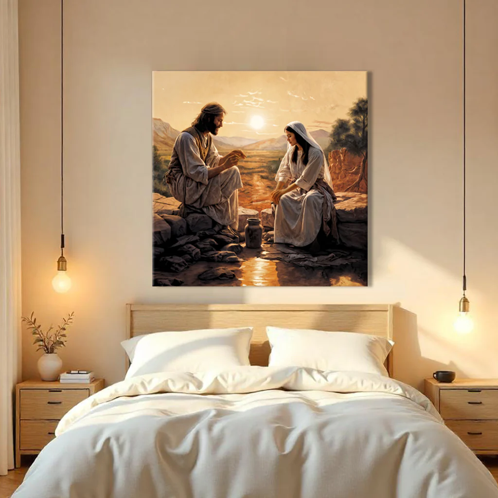 Samaritan at the Well Faith Wall Art III - Image 3