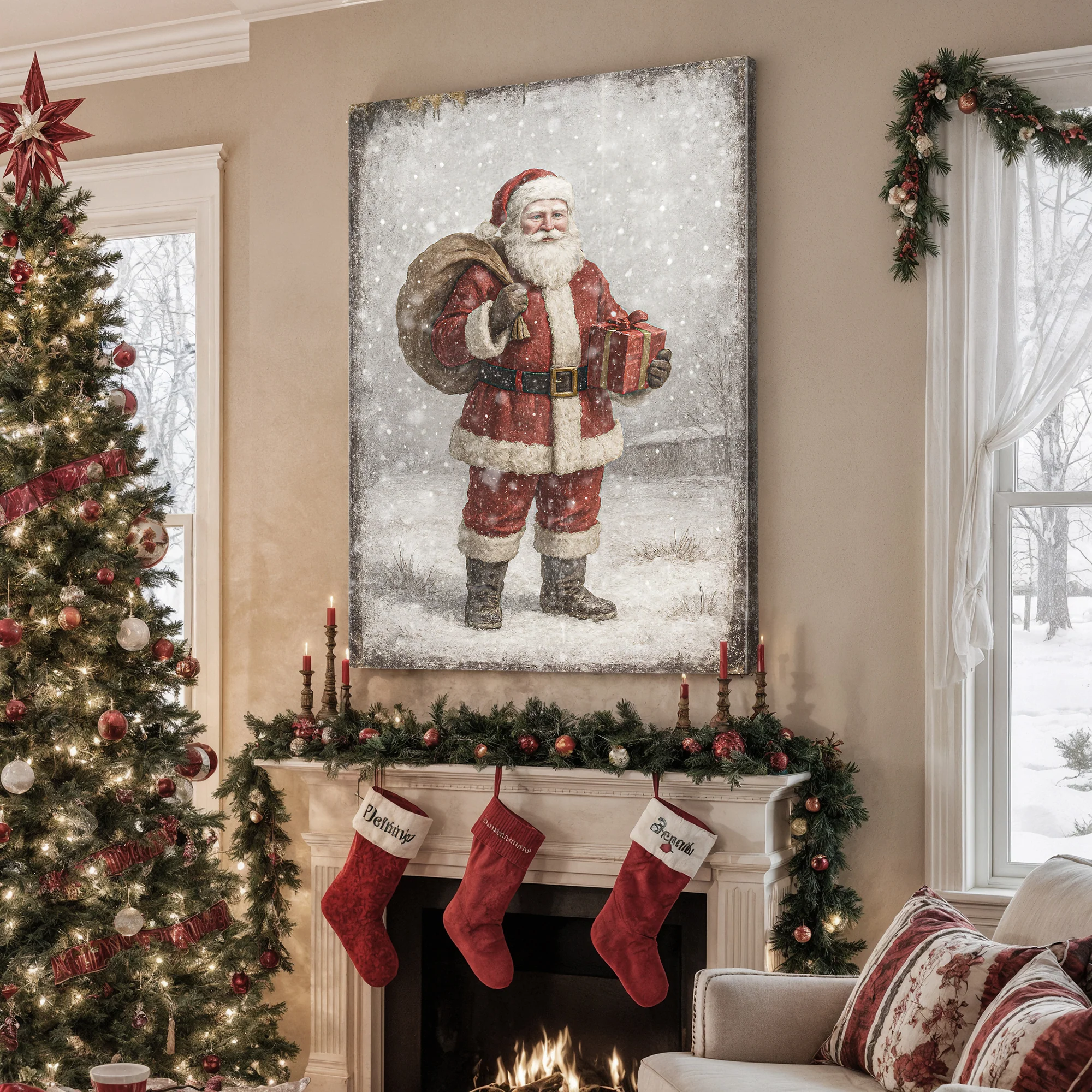 Santa Christmas Wall Art - Image 2