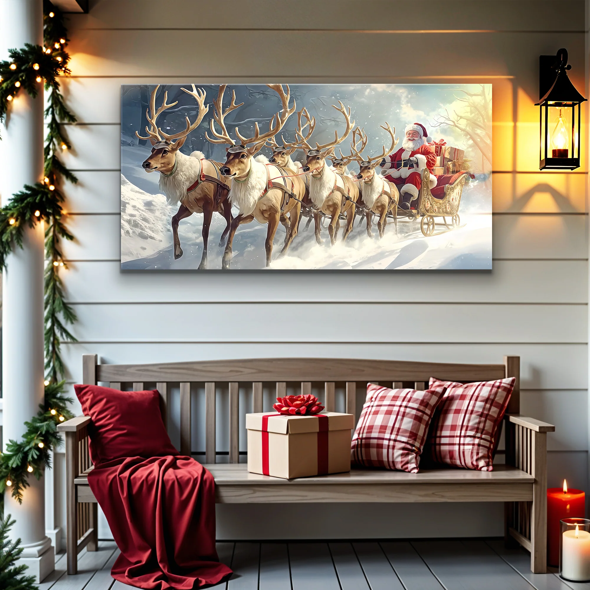 Santa’s Sleigh Ride Christmas Wall Art - Image 5