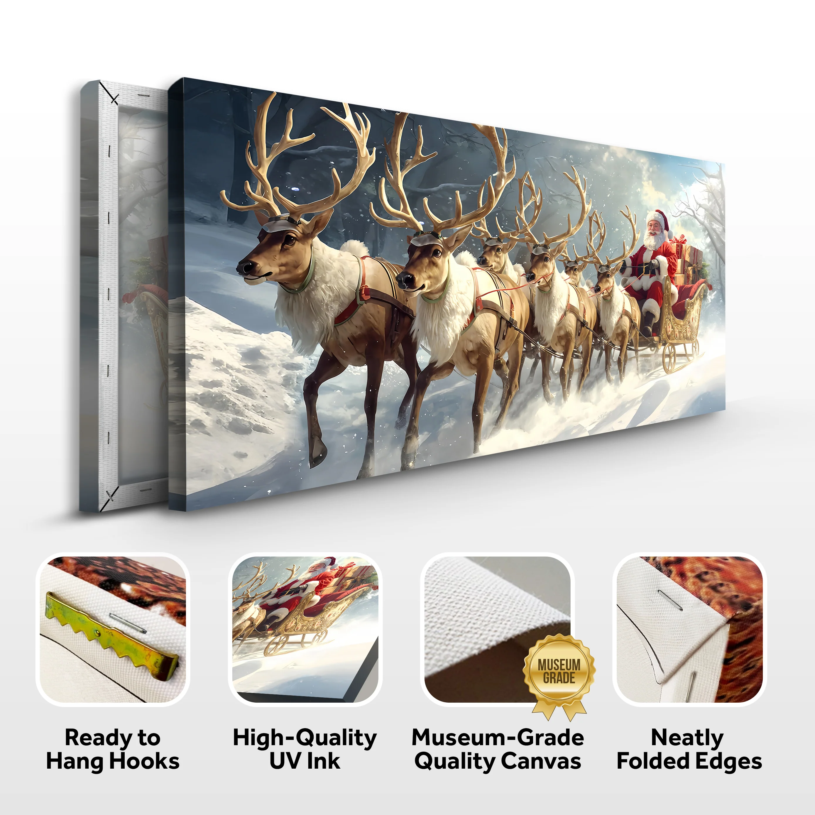 Santa’s Sleigh Ride Christmas Wall Art - Image 8