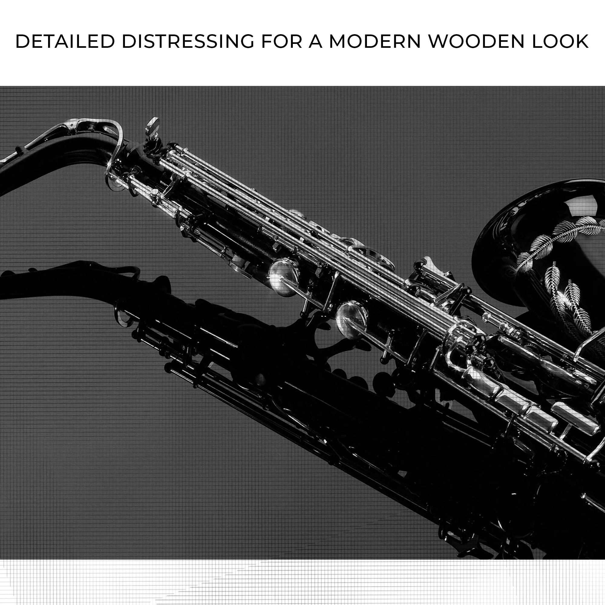 Saxophone Monochrome Canvas Wall Art - Image 4