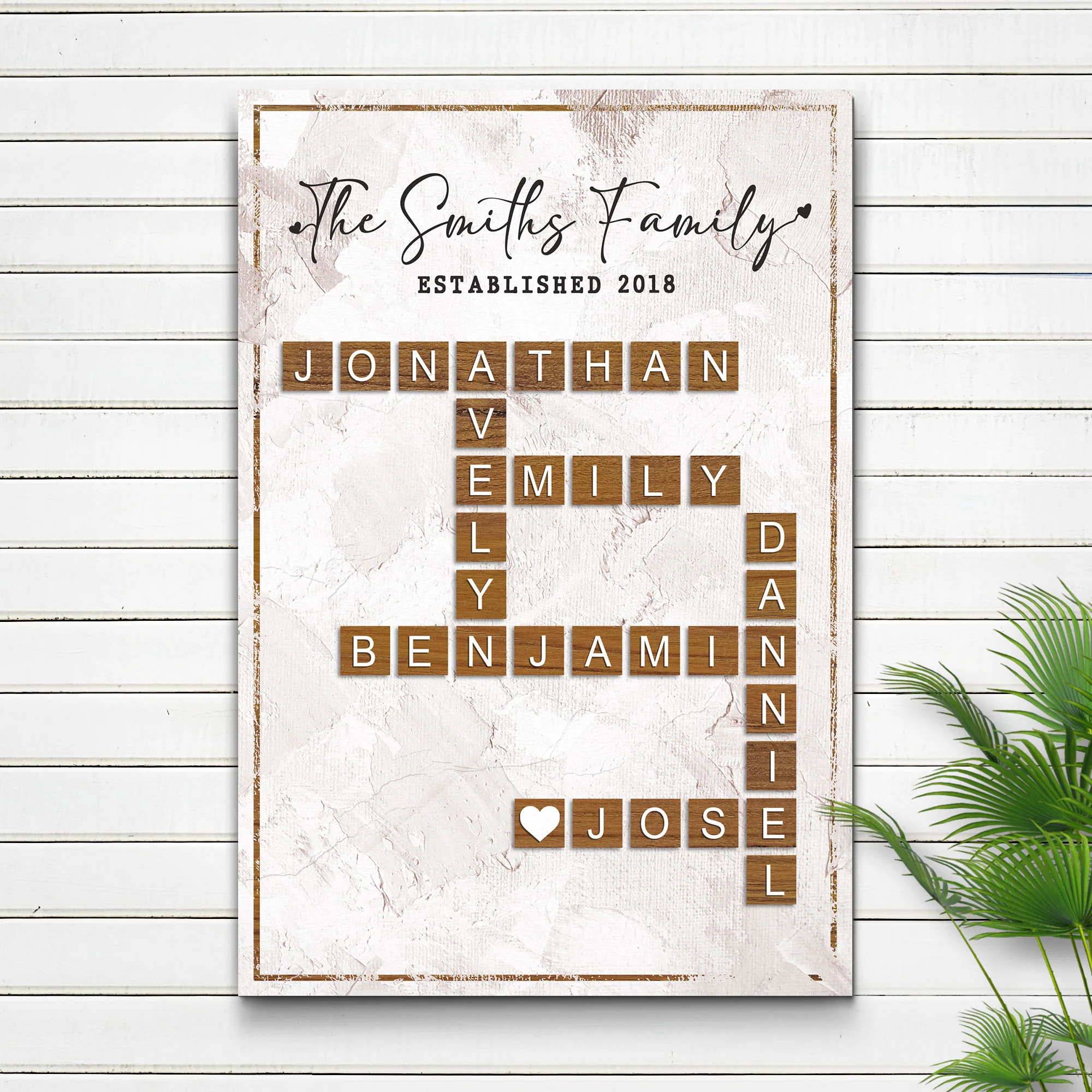 Scrabble Family Names Sign - Image 2