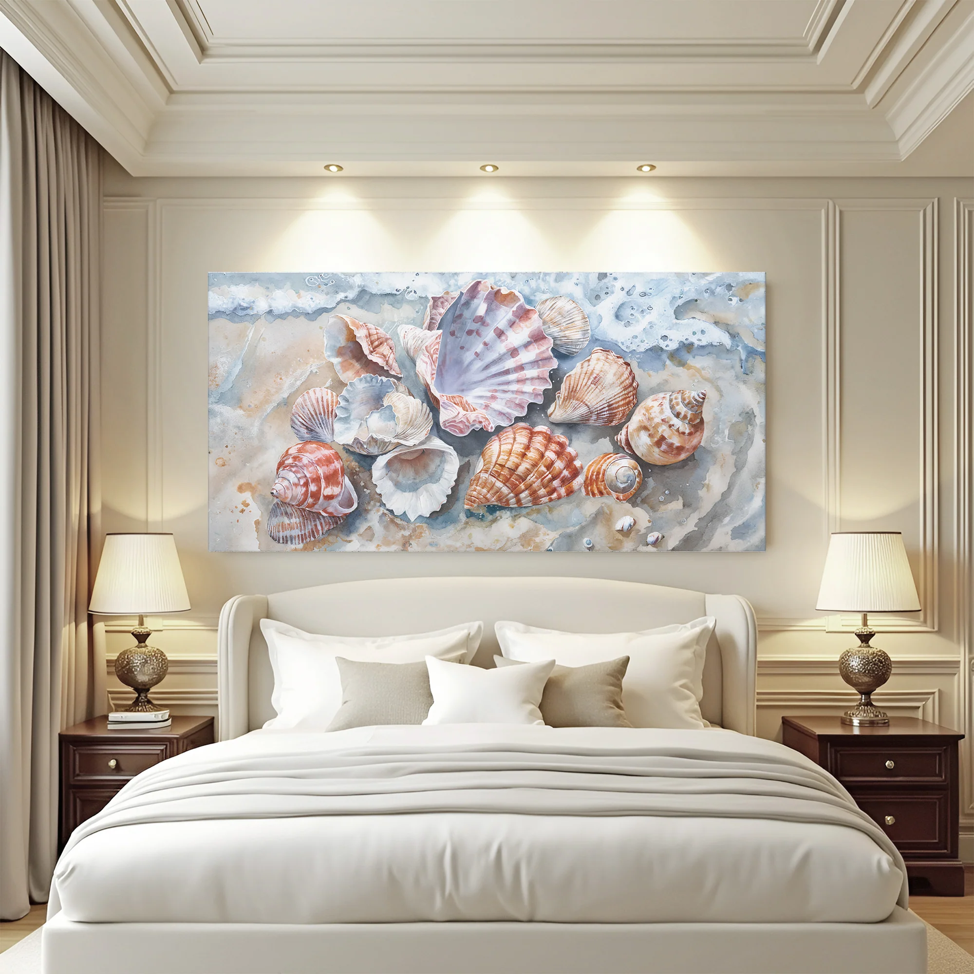 Sea Shells Modern Coastal Wall Art - Image 3