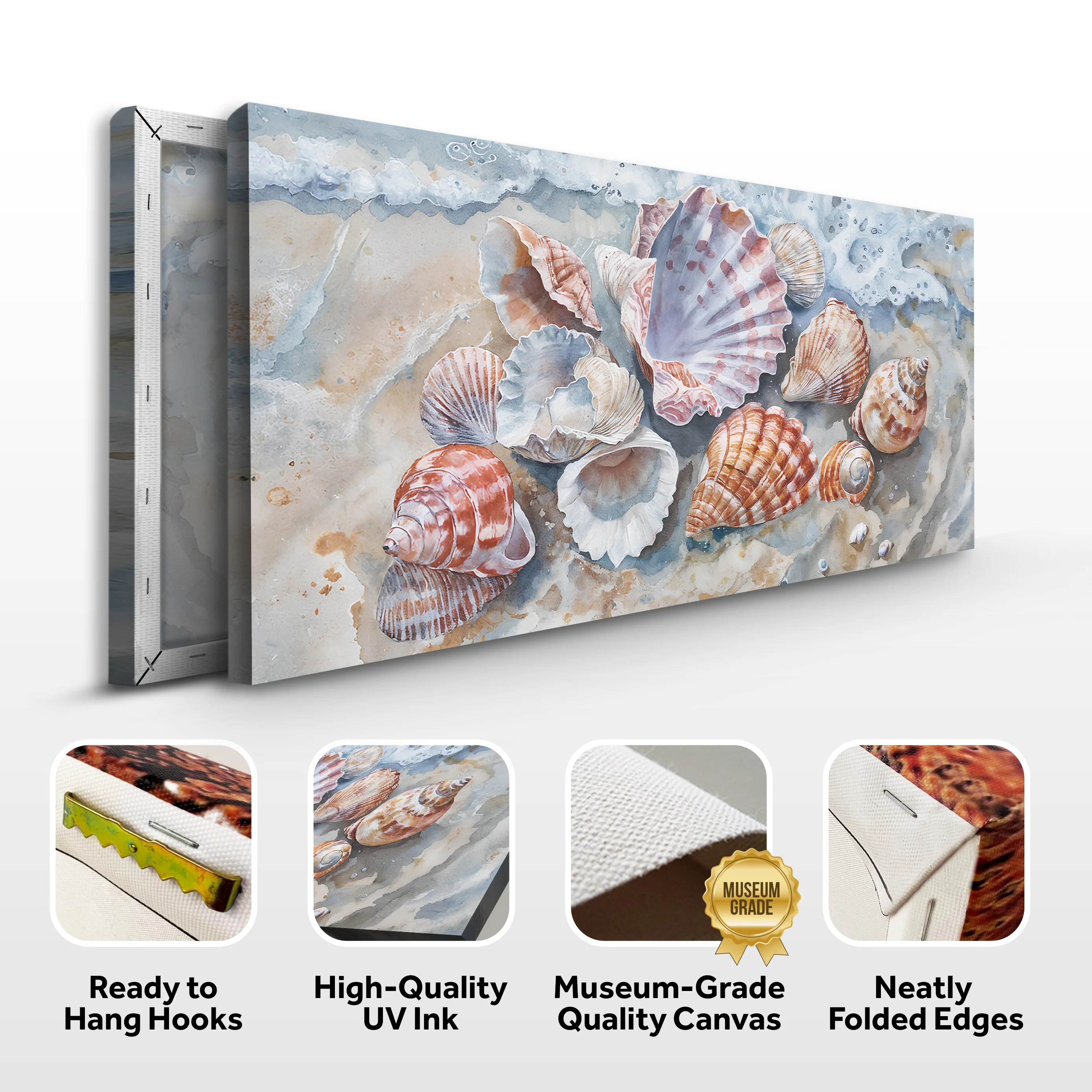 Sea Shells Modern Coastal Wall Art - Image 8