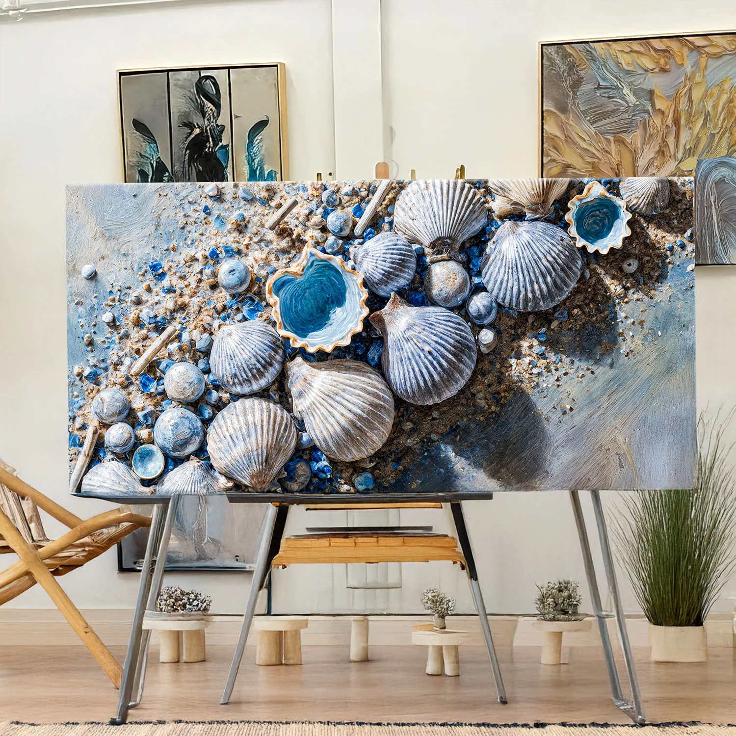 Sea Shells Modern Coastal Wall Art II - Image 3