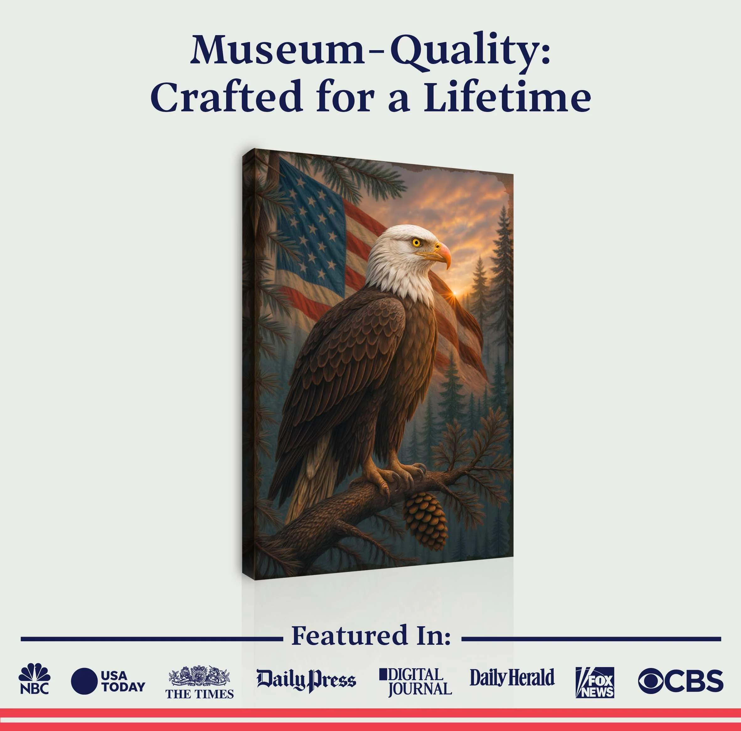 Sentinel of the Pines Eagle Wall Art - Image 6