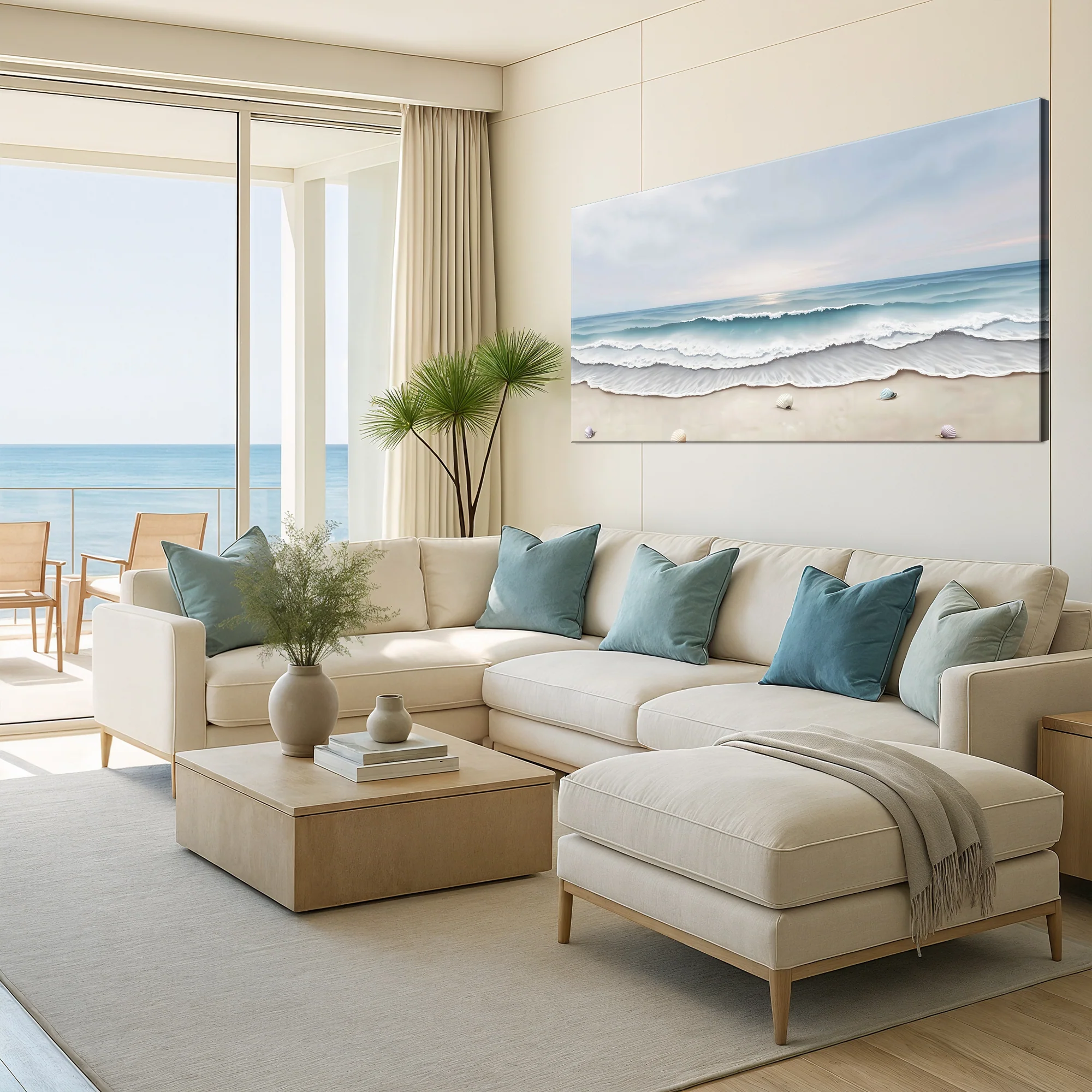 Serene Ocean Wave Coastal Wall Art III - Image 3