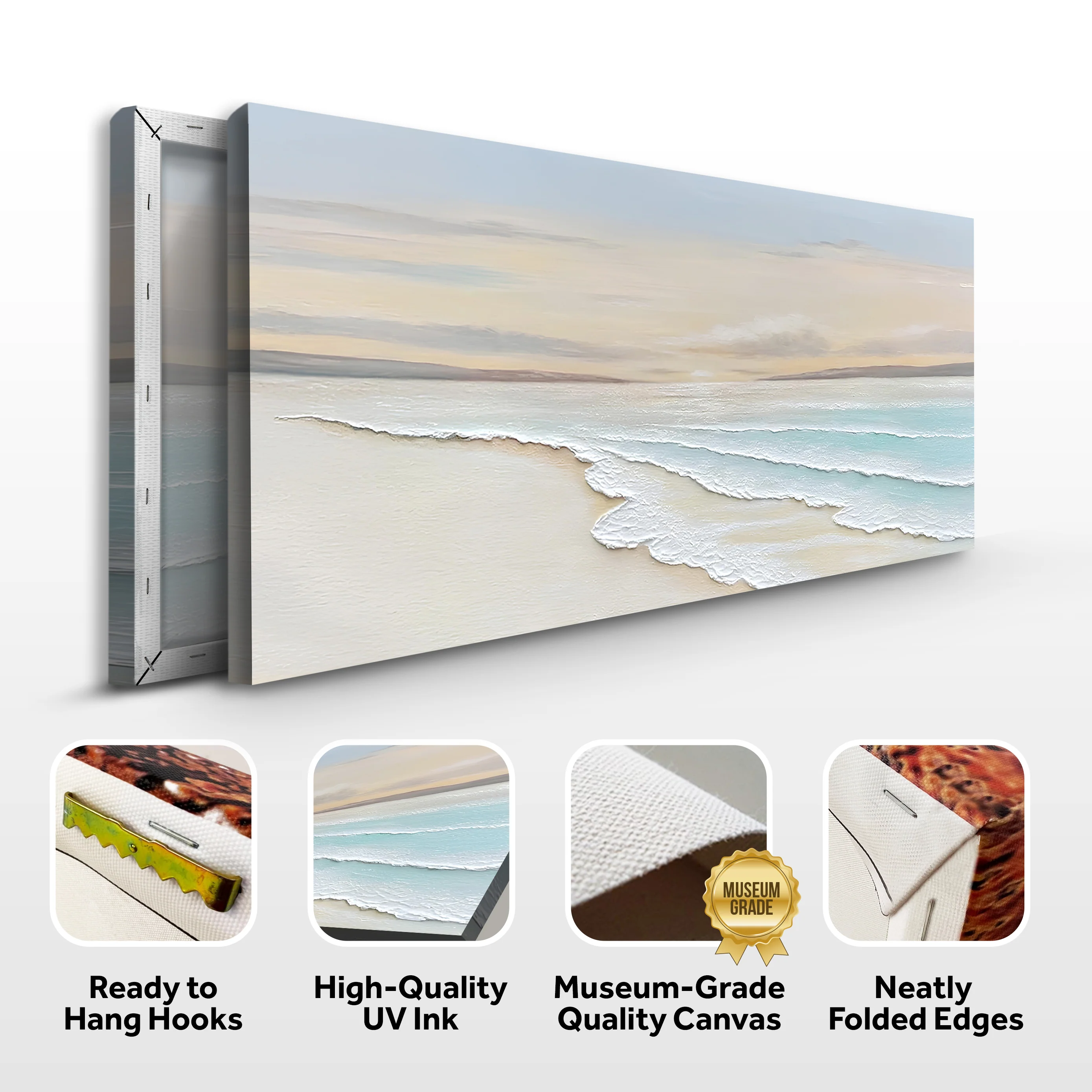Serene Ocean Wave Coastal Wall Art IV - Image 8
