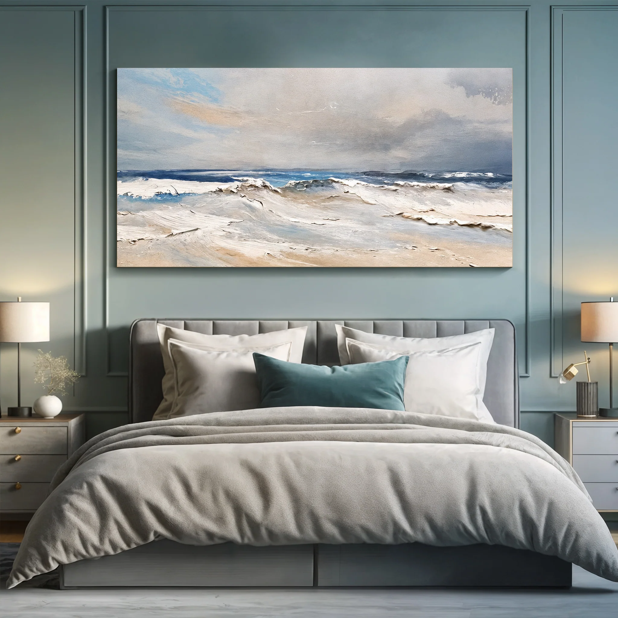 Serene Ocean Wave Coastal Wall Art IX - Image 2