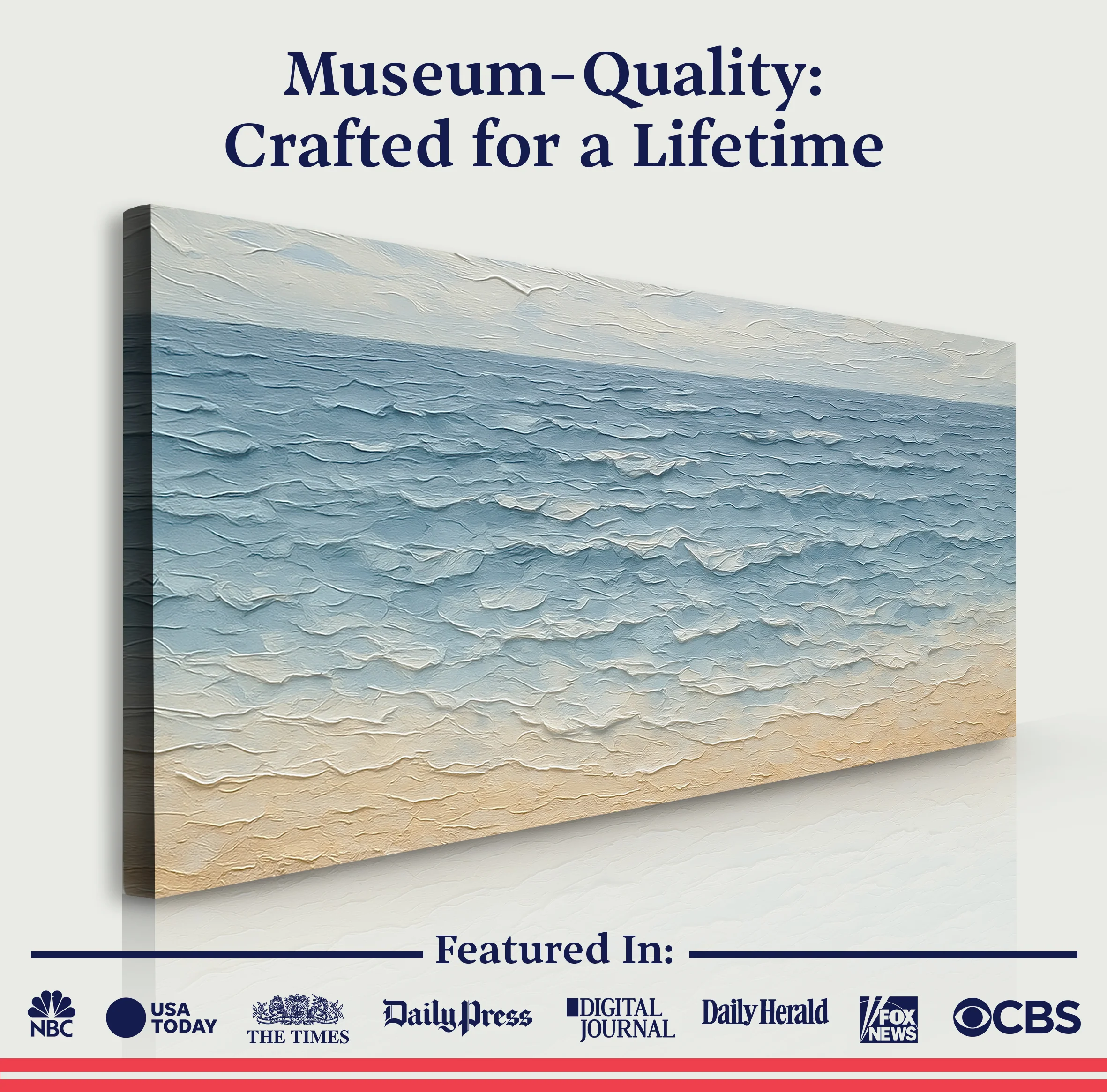 Serene Ocean Wave Coastal Wall Art VI - Image 6