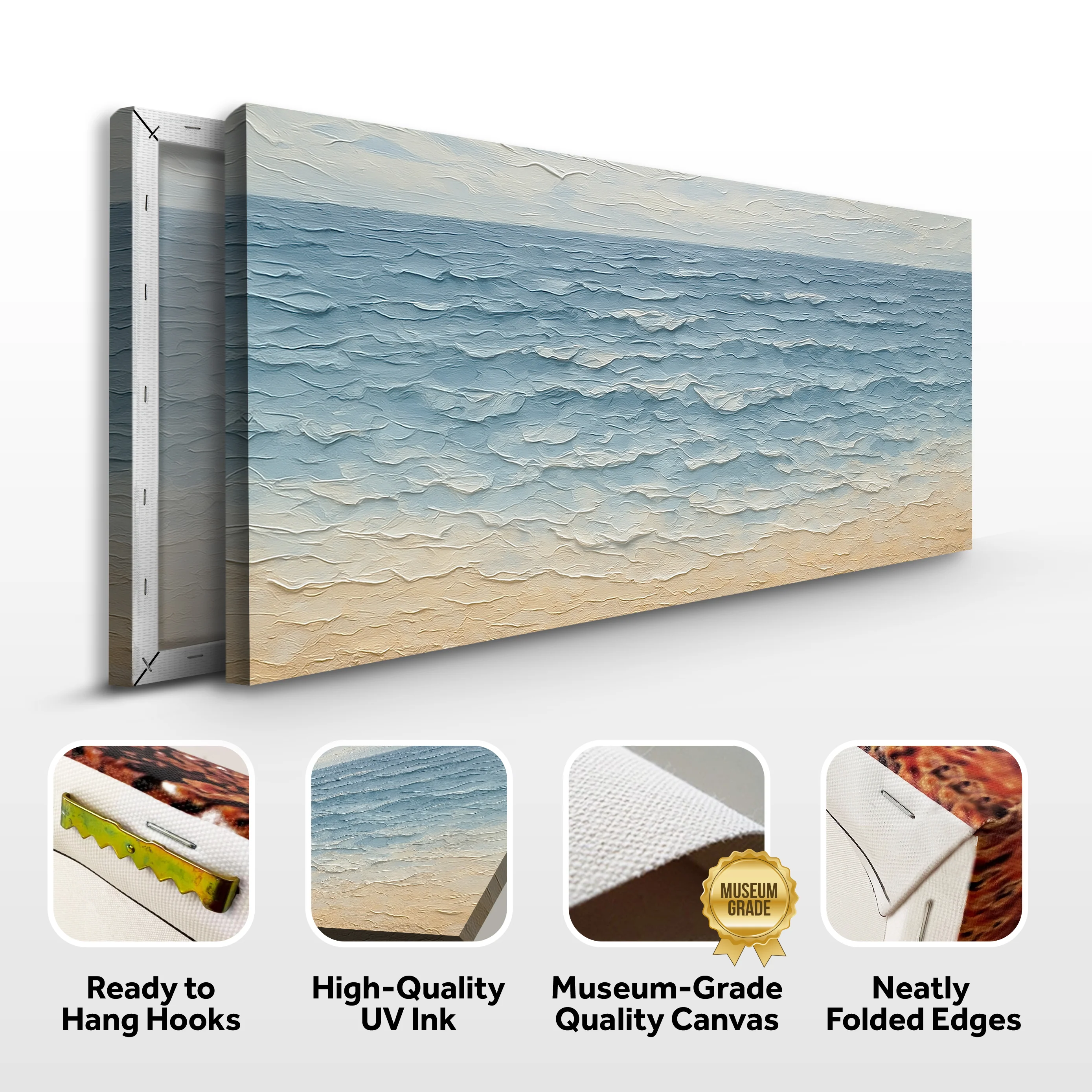 Serene Ocean Wave Coastal Wall Art VI - Image 8