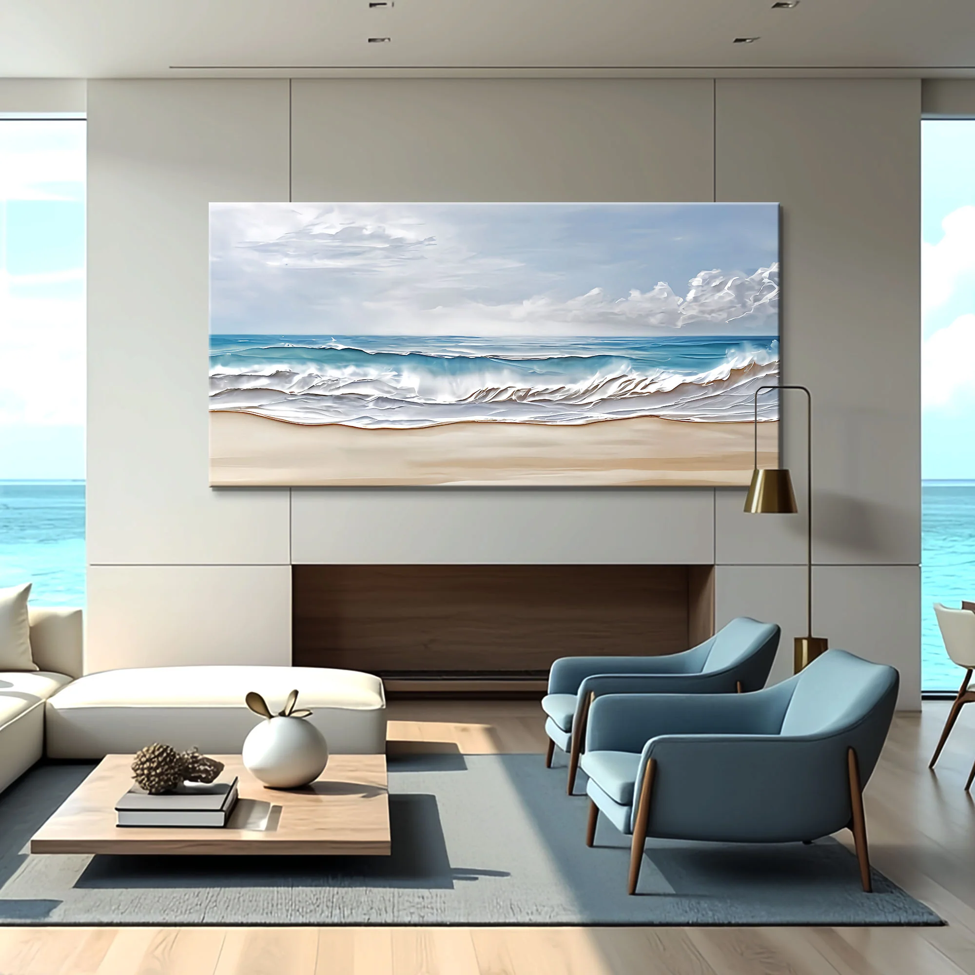 Serene Ocean Wave Coastal Wall Art VII - Image 3