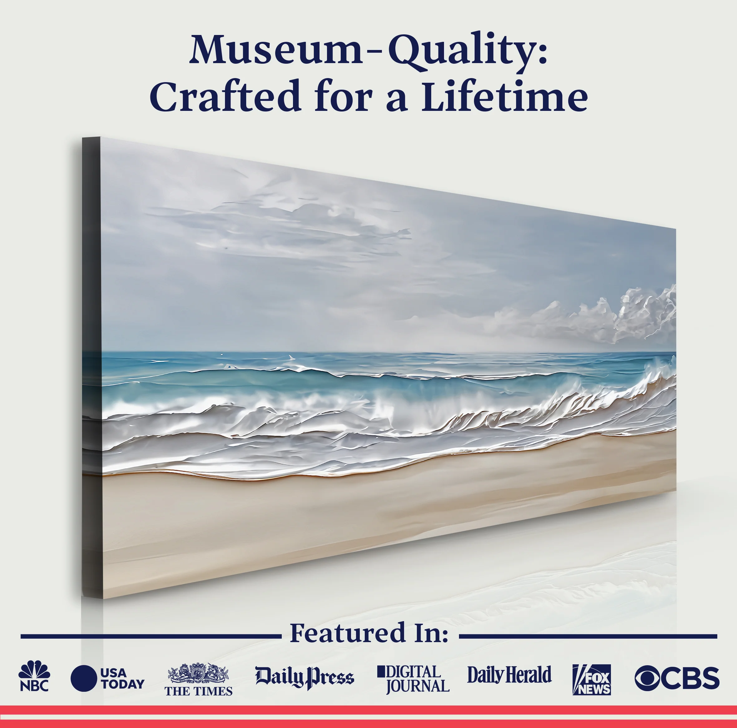 Serene Ocean Wave Coastal Wall Art VII - Image 6