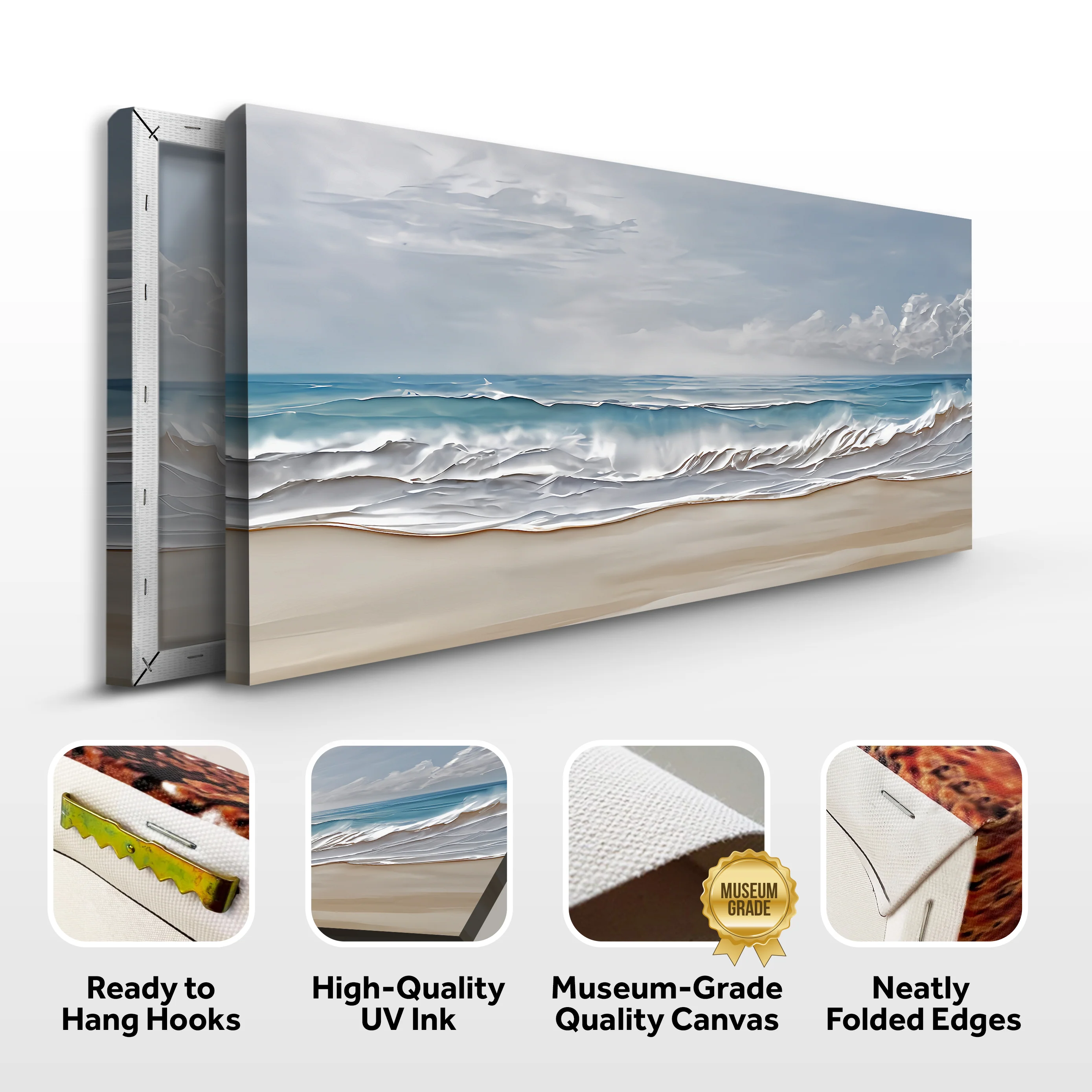 Serene Ocean Wave Coastal Wall Art VII - Image 8