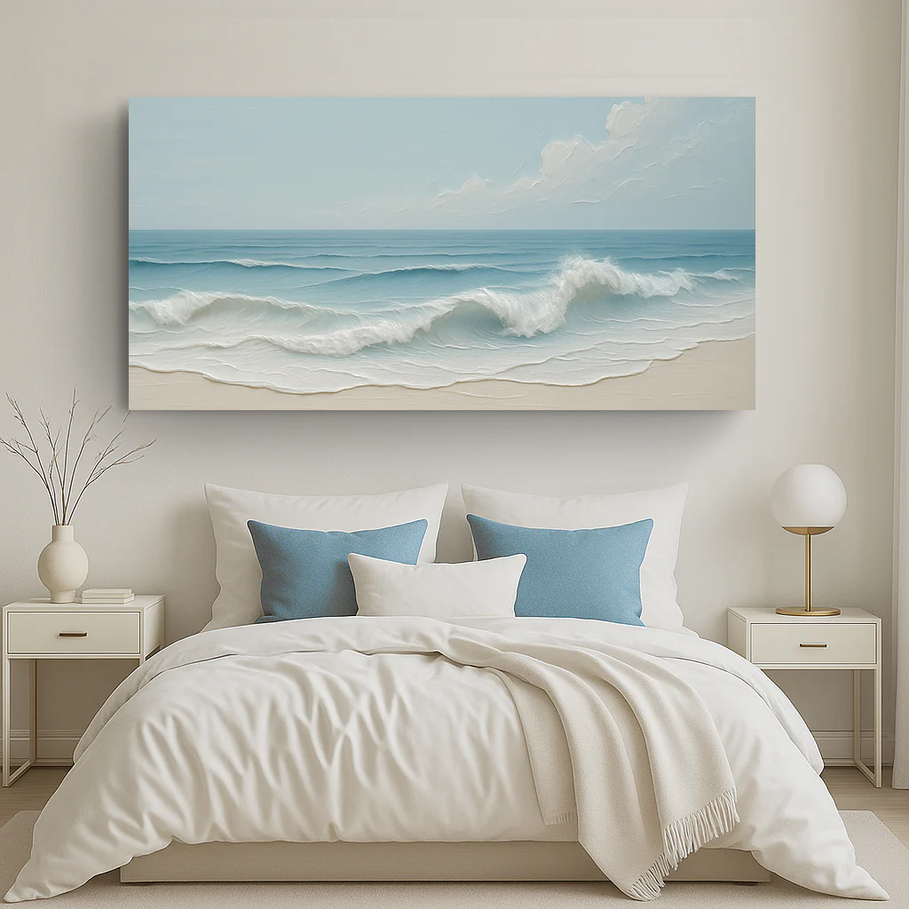 Serene Ocean Wave Coastal Wall Art VIII - Image 3