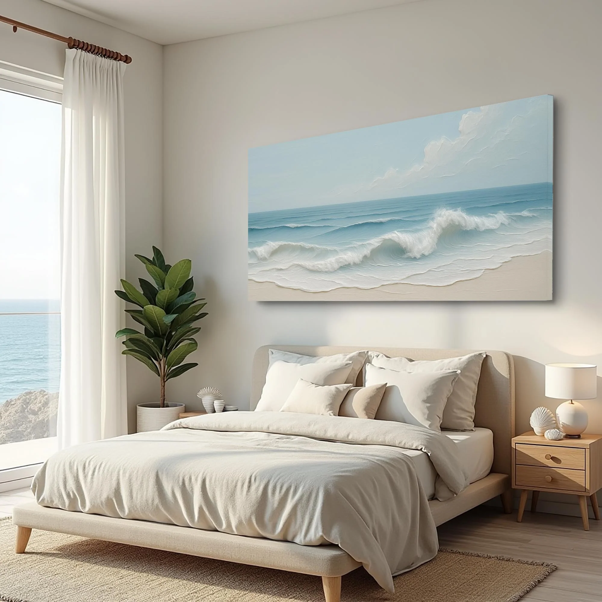 Serene Ocean Wave Coastal Wall Art VIII - Image 4