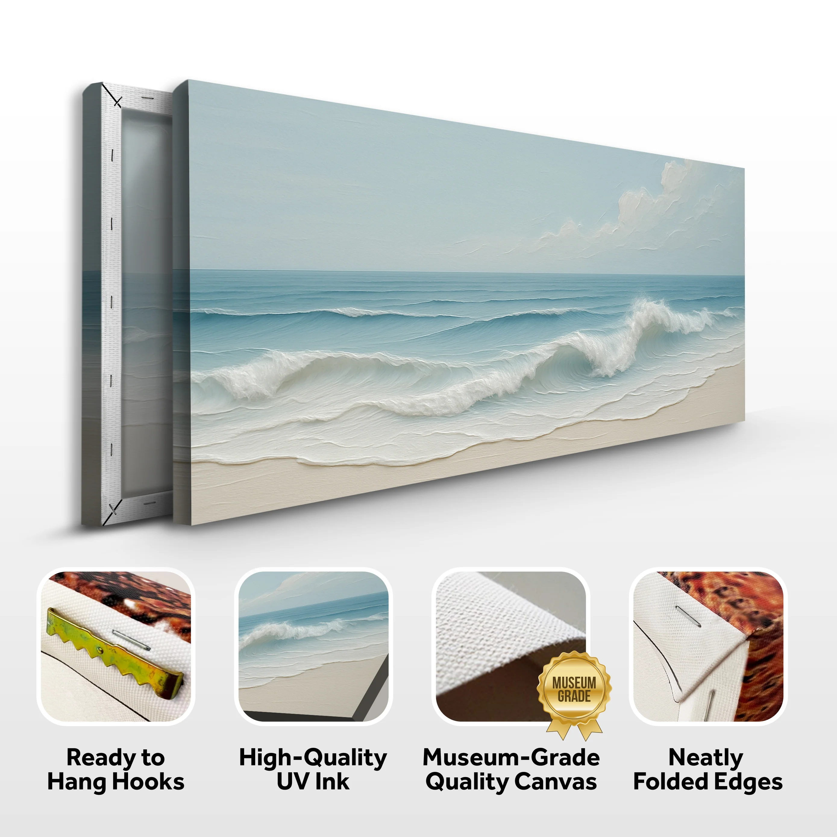 Serene Ocean Wave Coastal Wall Art VIII - Image 8