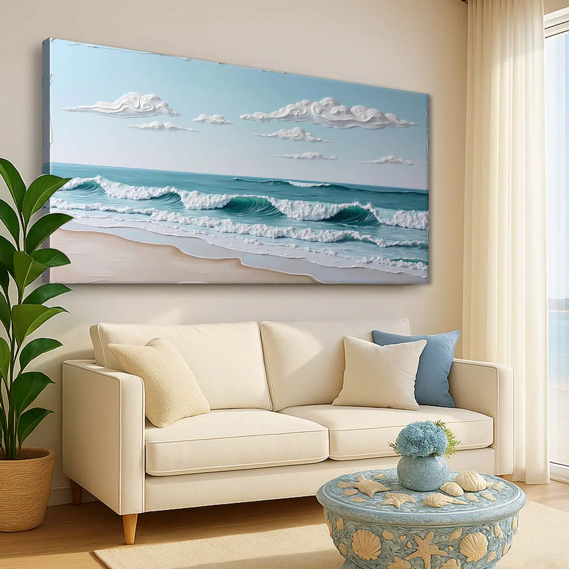 Serene Ocean Wave Coastal Wall Art XI - Image 2