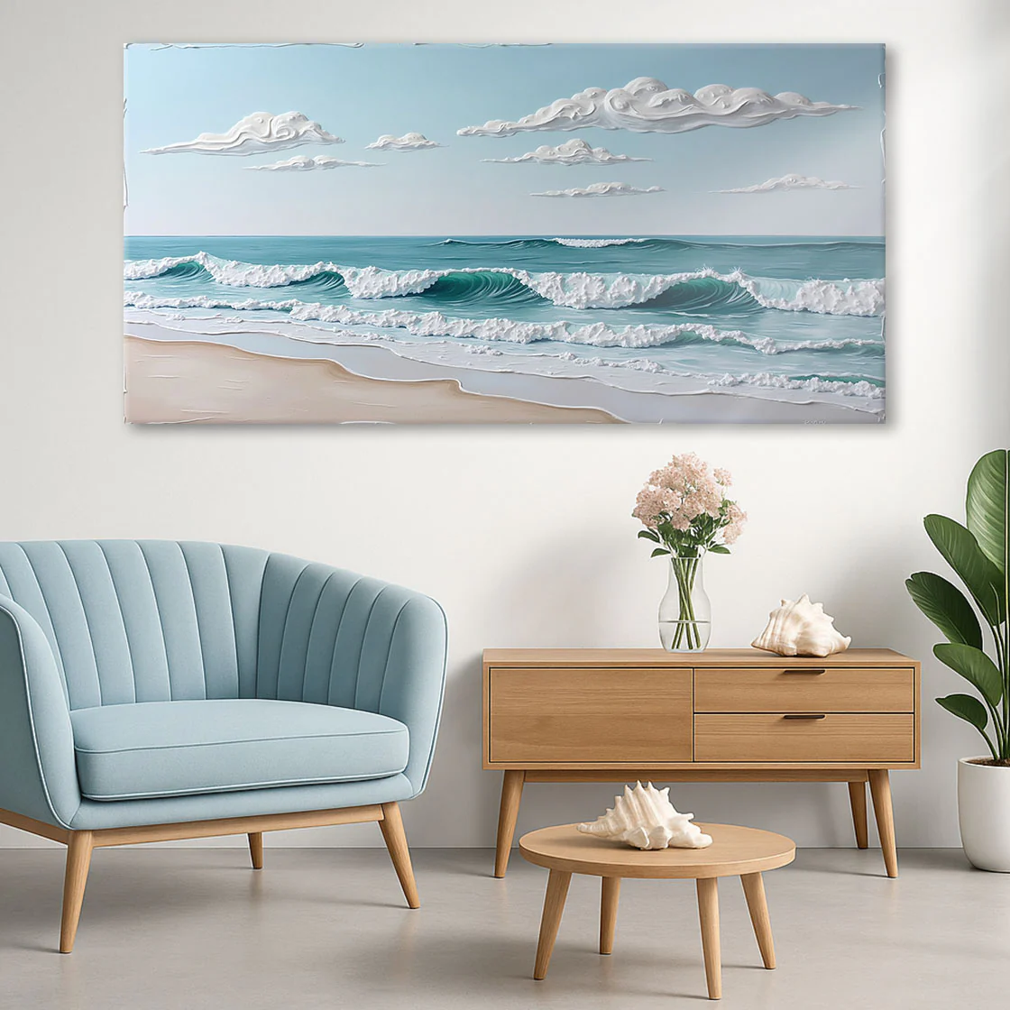 Serene Ocean Wave Coastal Wall Art XI - Image 3
