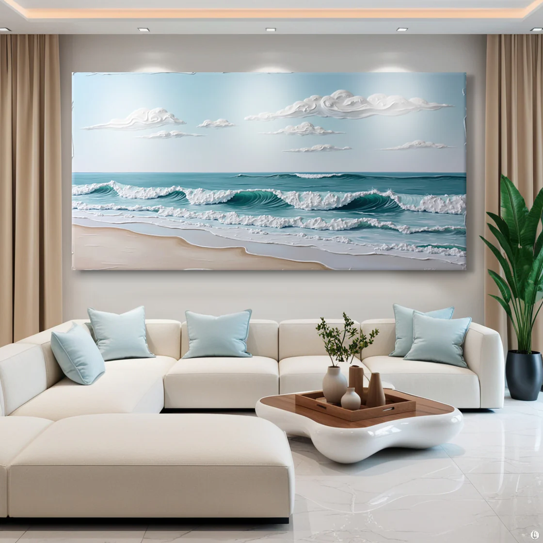 Serene Ocean Wave Coastal Wall Art XI - Image 5