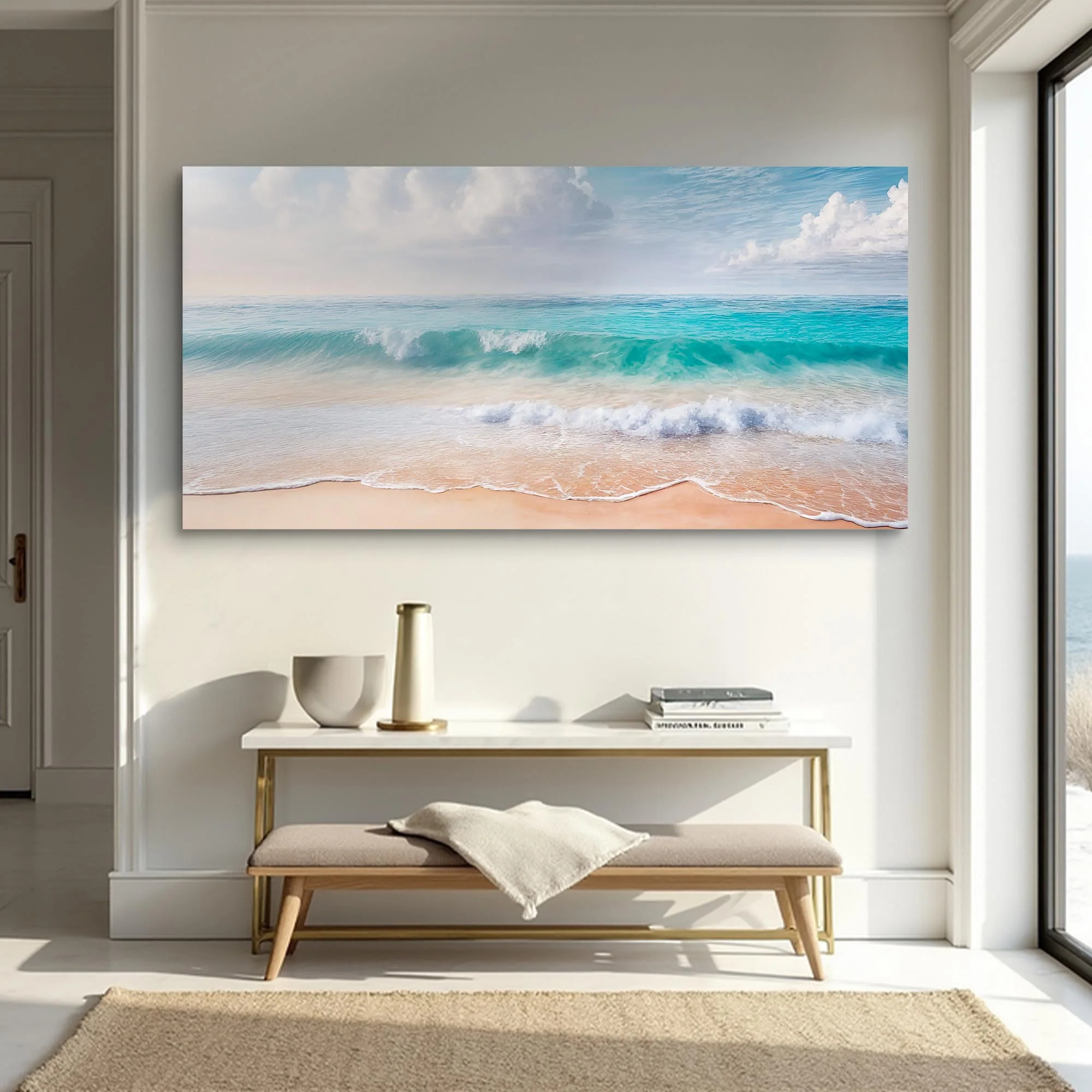 Serene Ocean Wave Coastal Wall Art XII - Image 5
