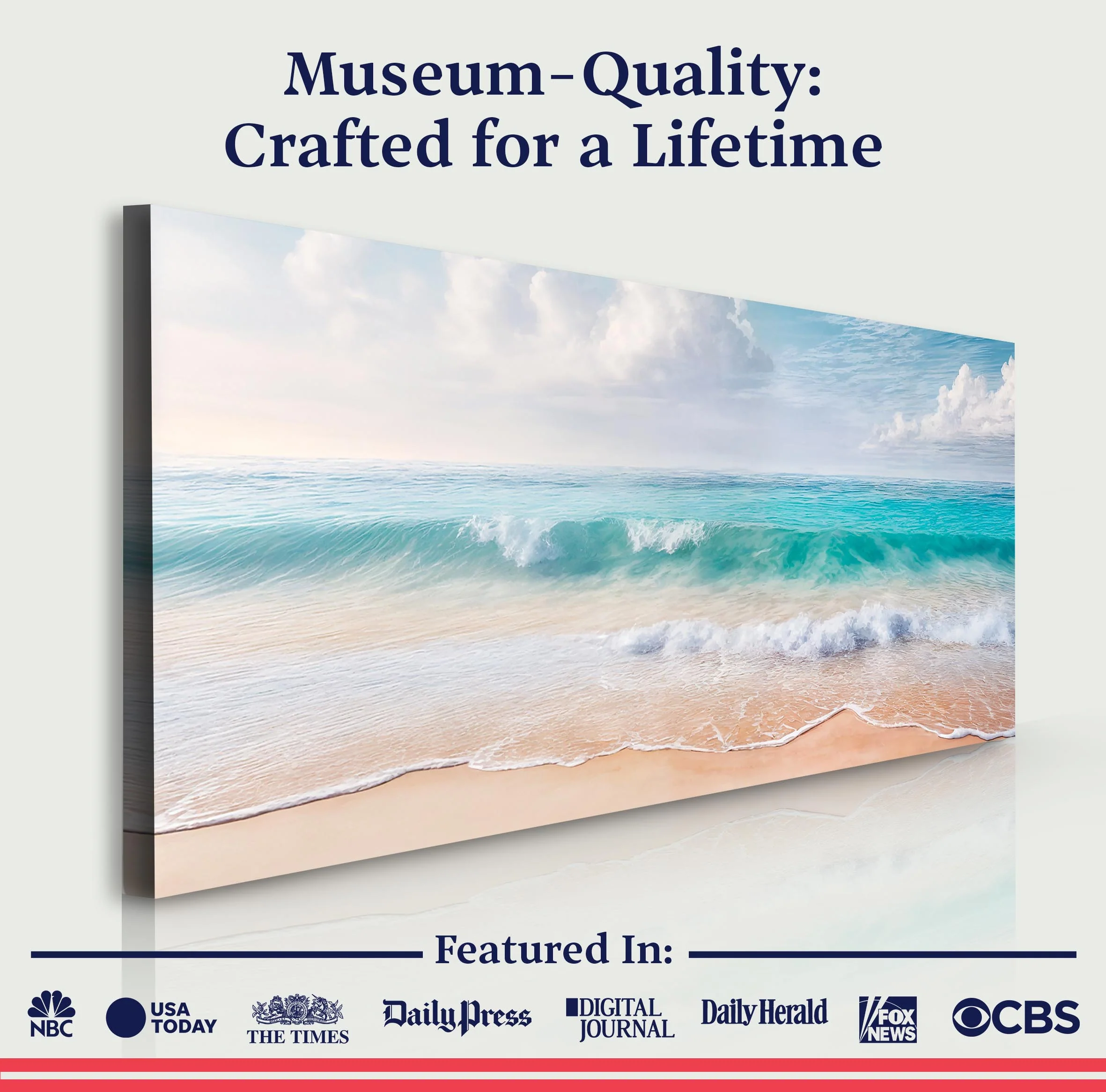 Serene Ocean Wave Coastal Wall Art XII - Image 6