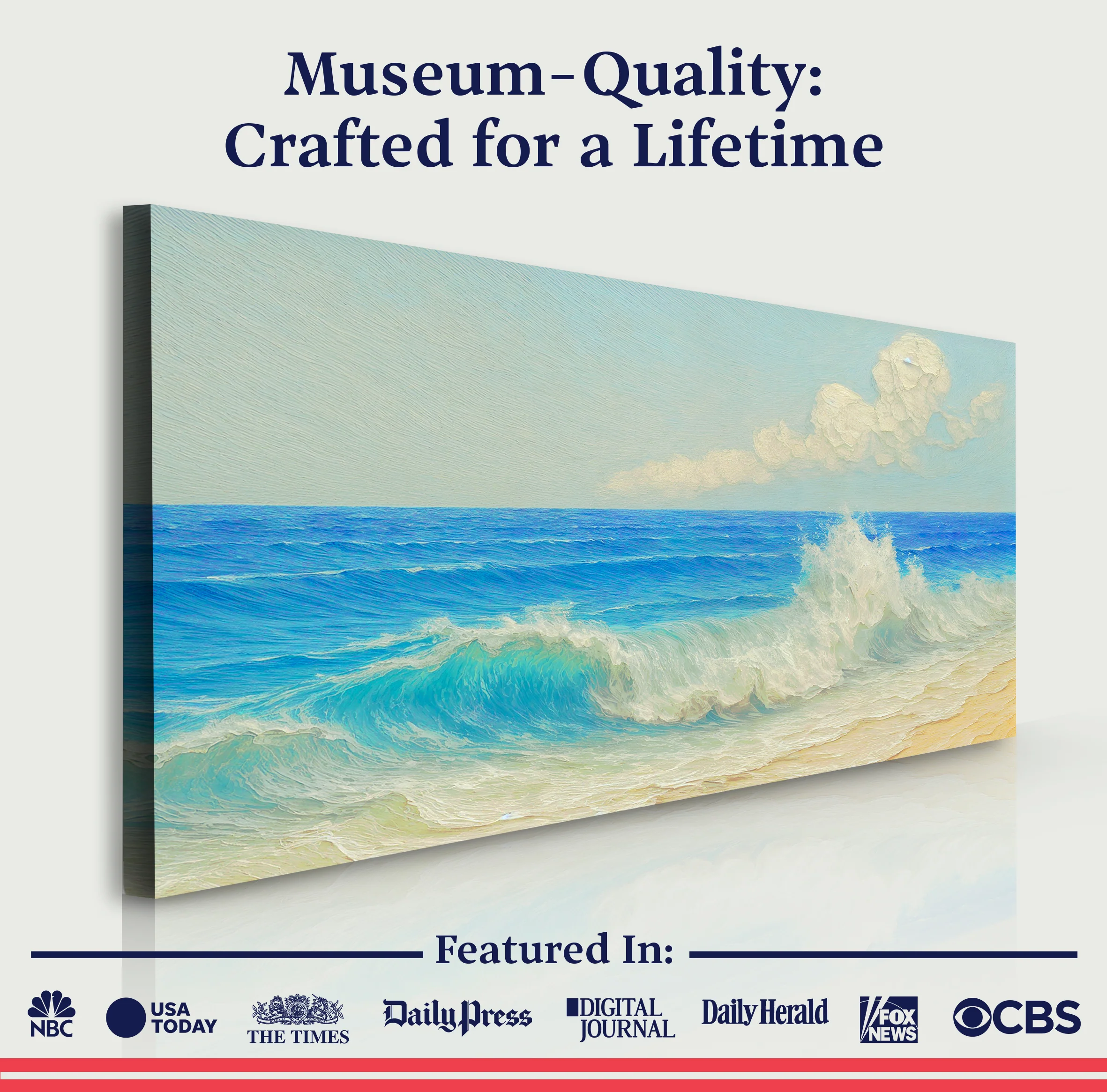 Serene Ocean Wave Coastal Wall Art XIII - Image 6