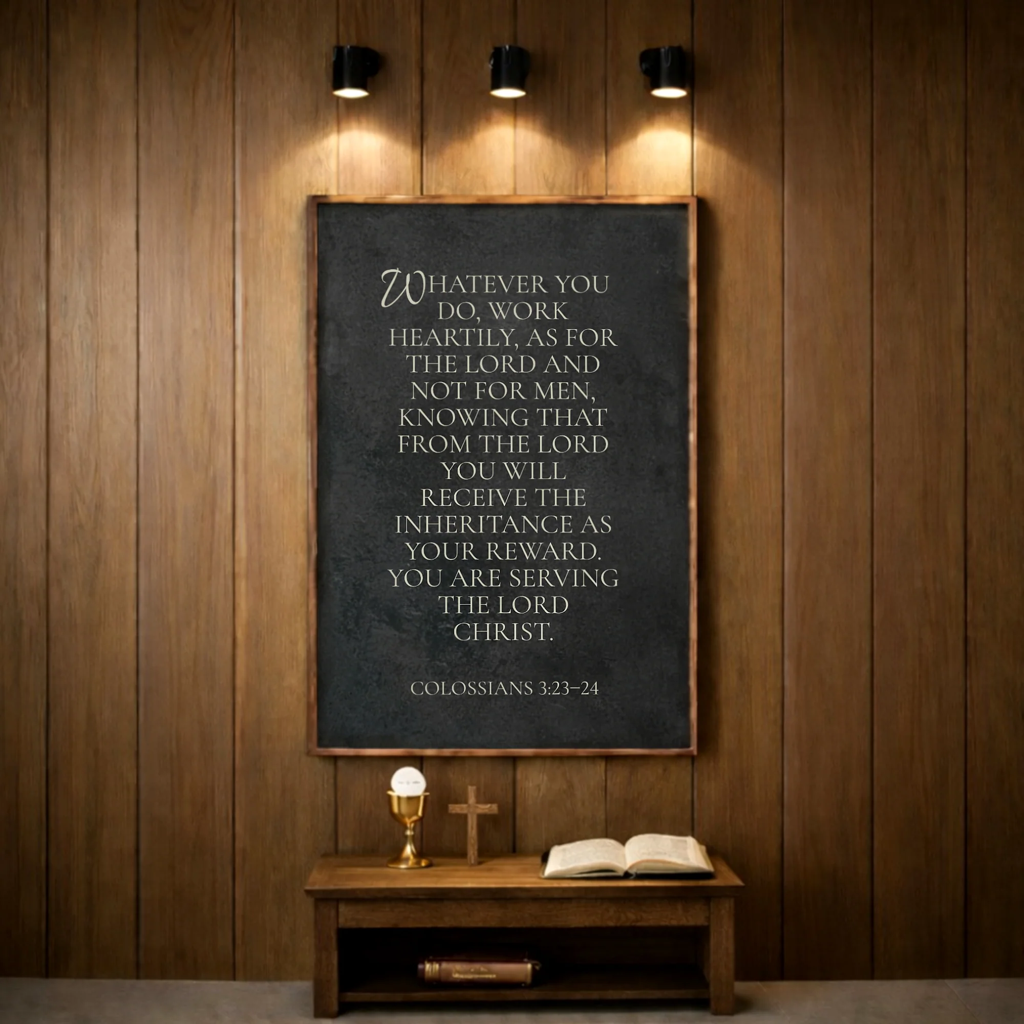 Service To God - Colossians 3:23-24 Faith Sign