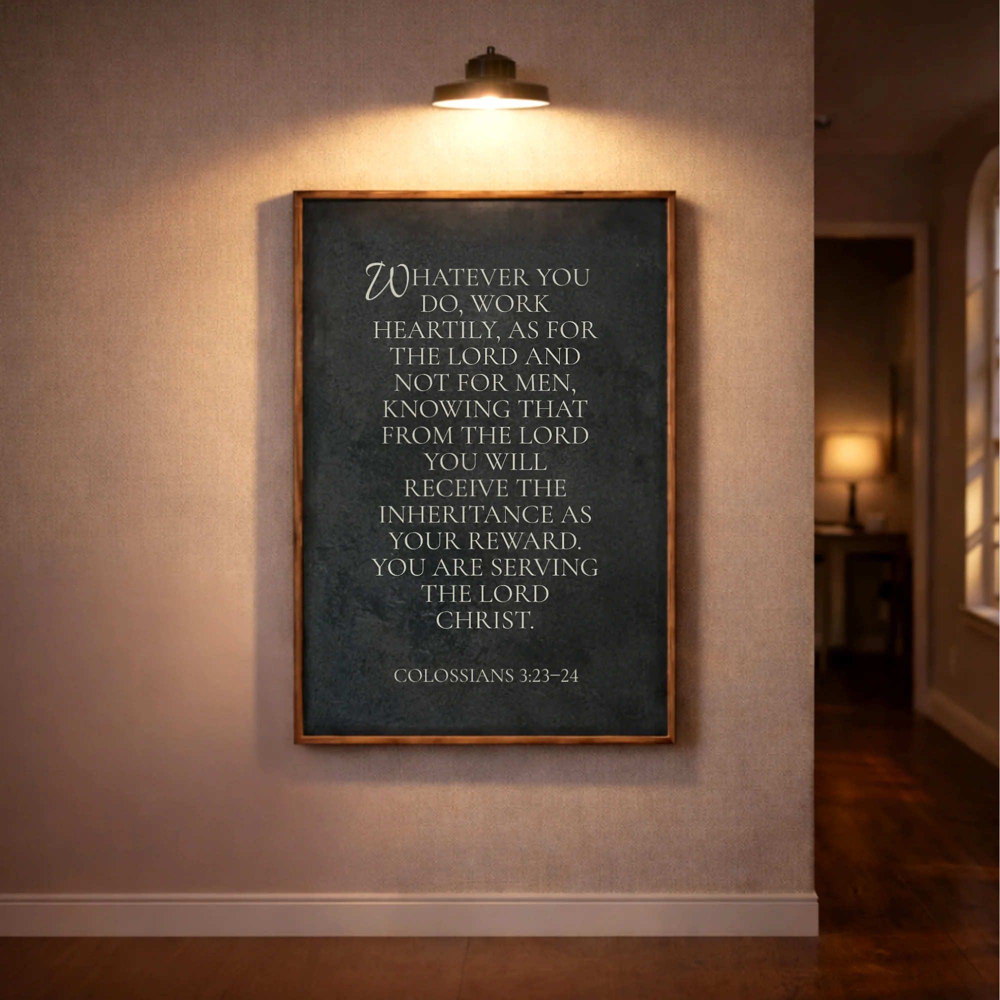 Service To God - Colossians 3:23-24 Faith Sign - Image 3