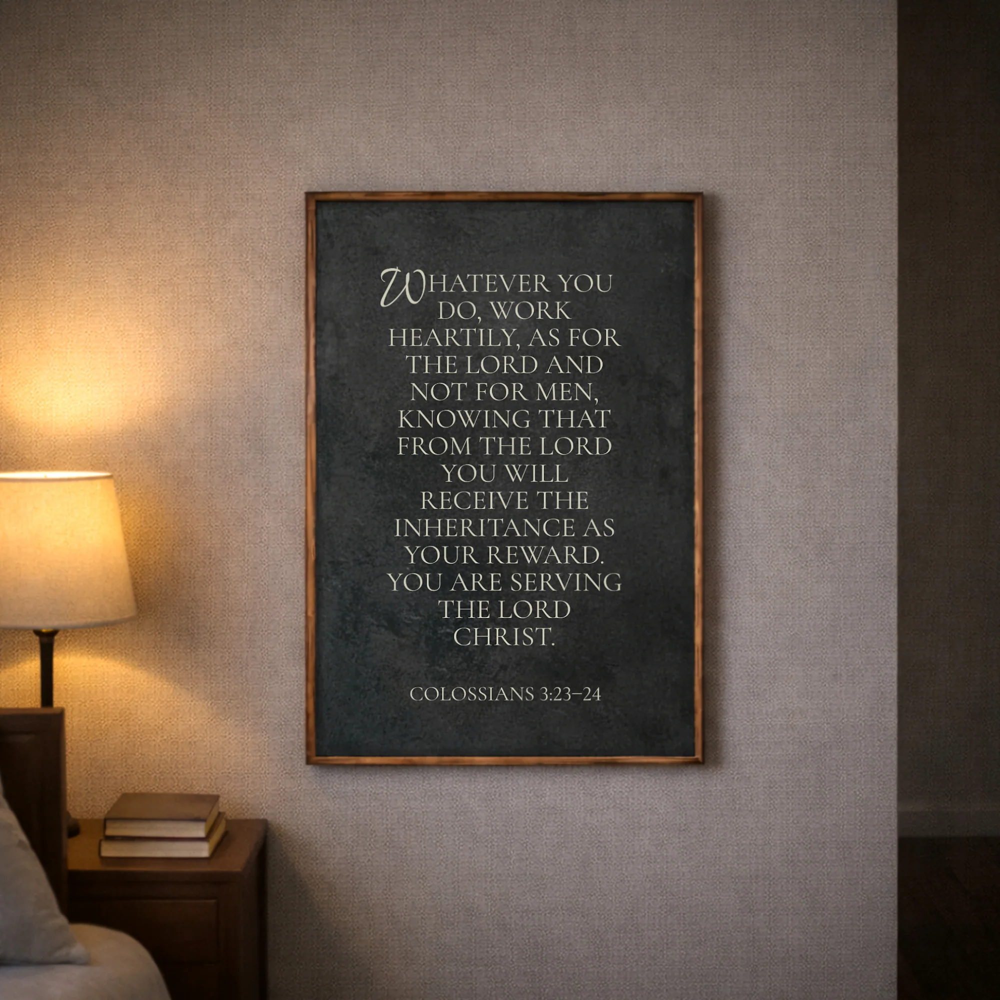Service To God - Colossians 3:23-24 Faith Sign - Image 5