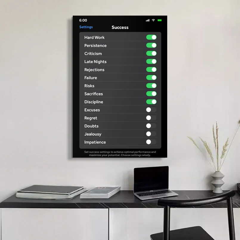 Setting For Success Wall Art