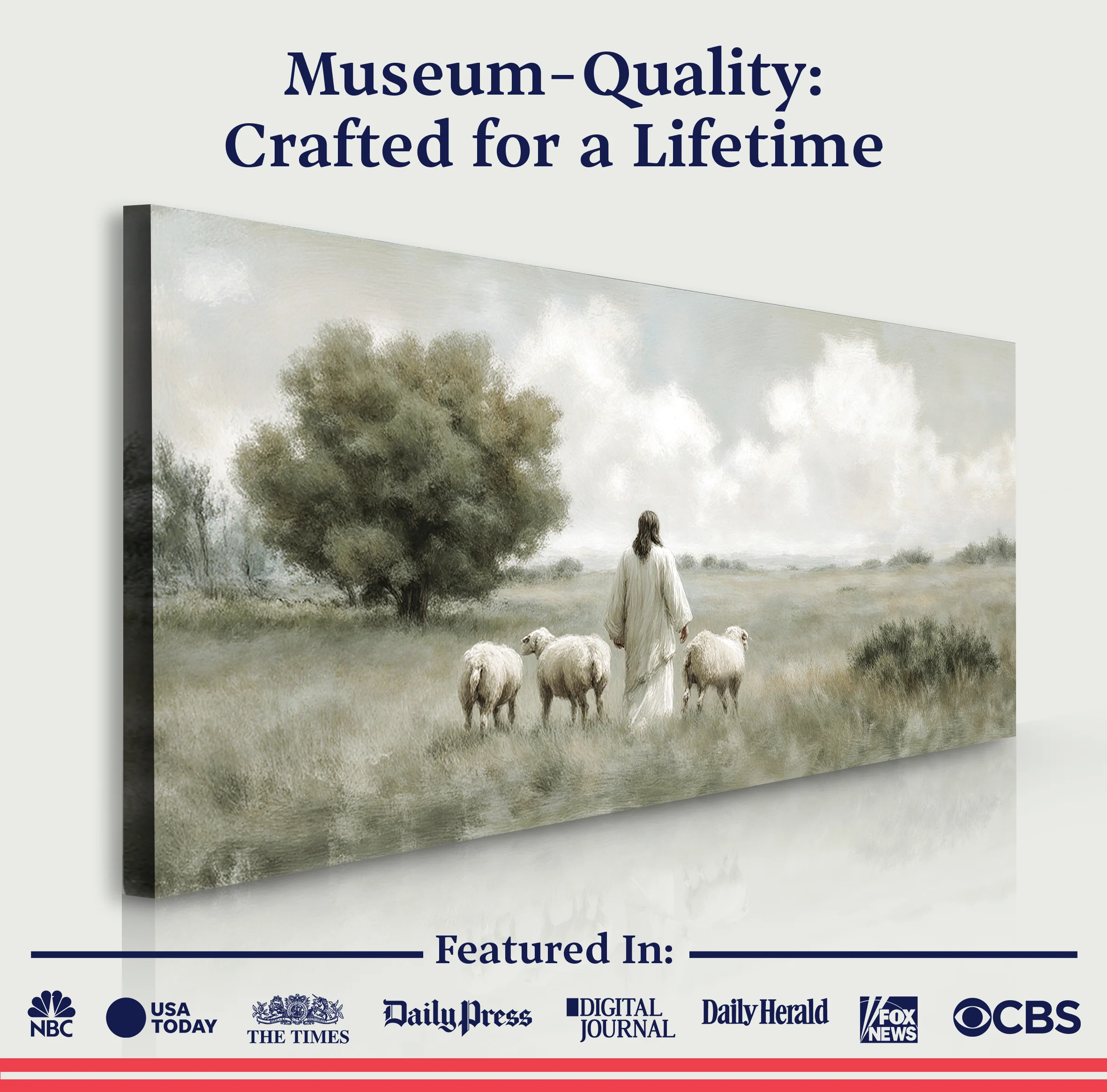 Sheeps Guided by Grace Christmas Wall Art - Image 6
