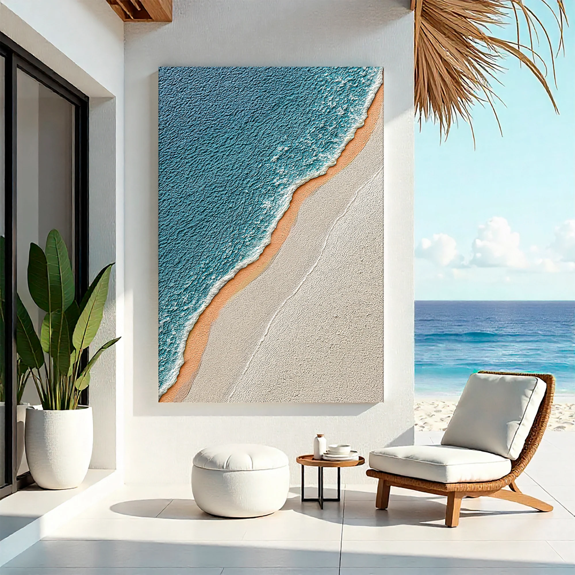 Shoreline Serenity Abstract Wall Art II - Image 2