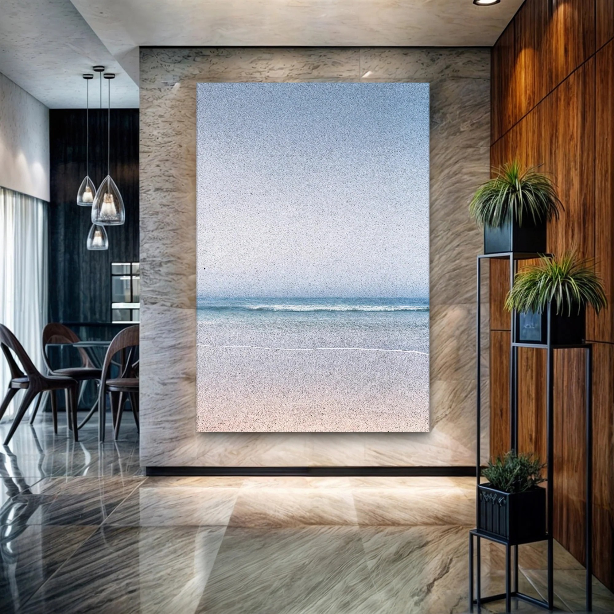 Silent Beach Horizon Wall Art - Image 3