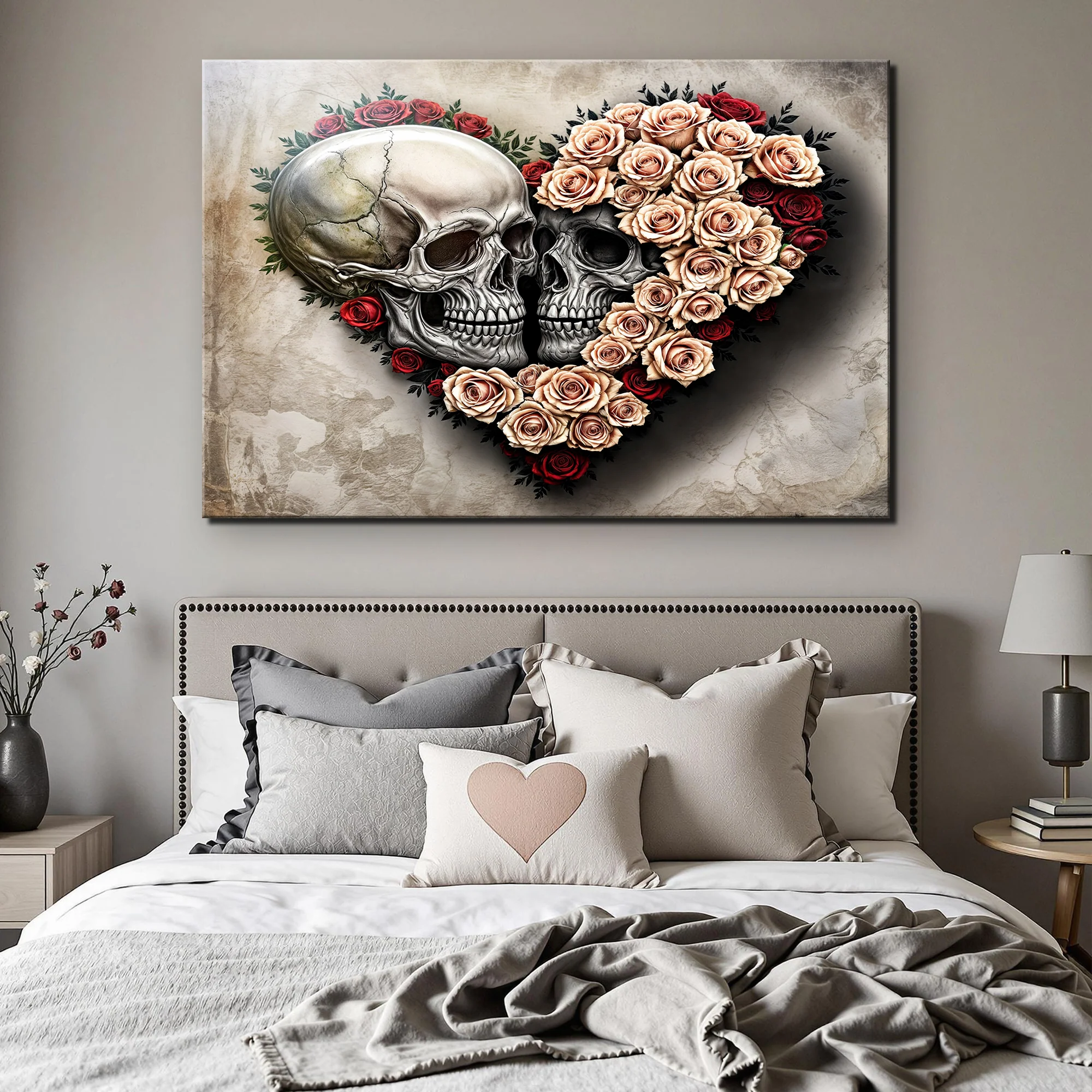 Skull and Flowers Wall Art IX - Image 2