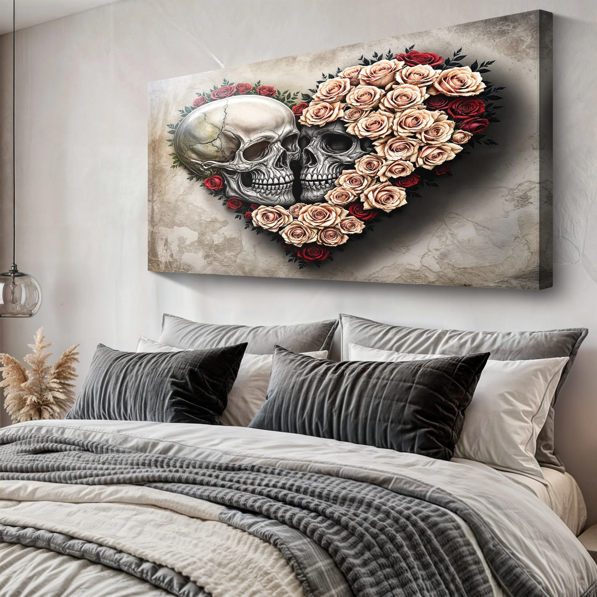 Skull and Flowers Wall Art IX - Image 3
