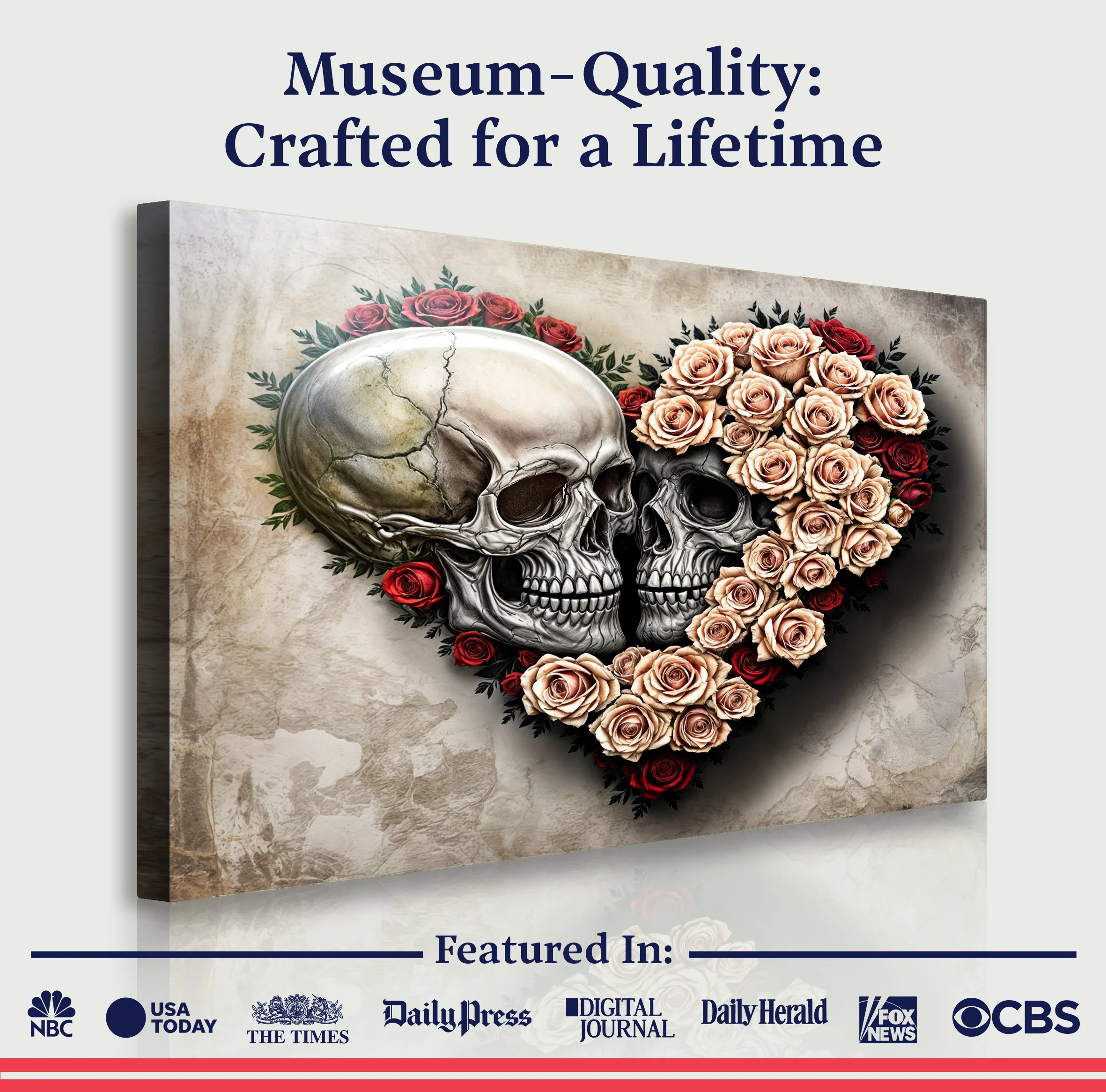 Skull and Flowers Wall Art IX - Image 7