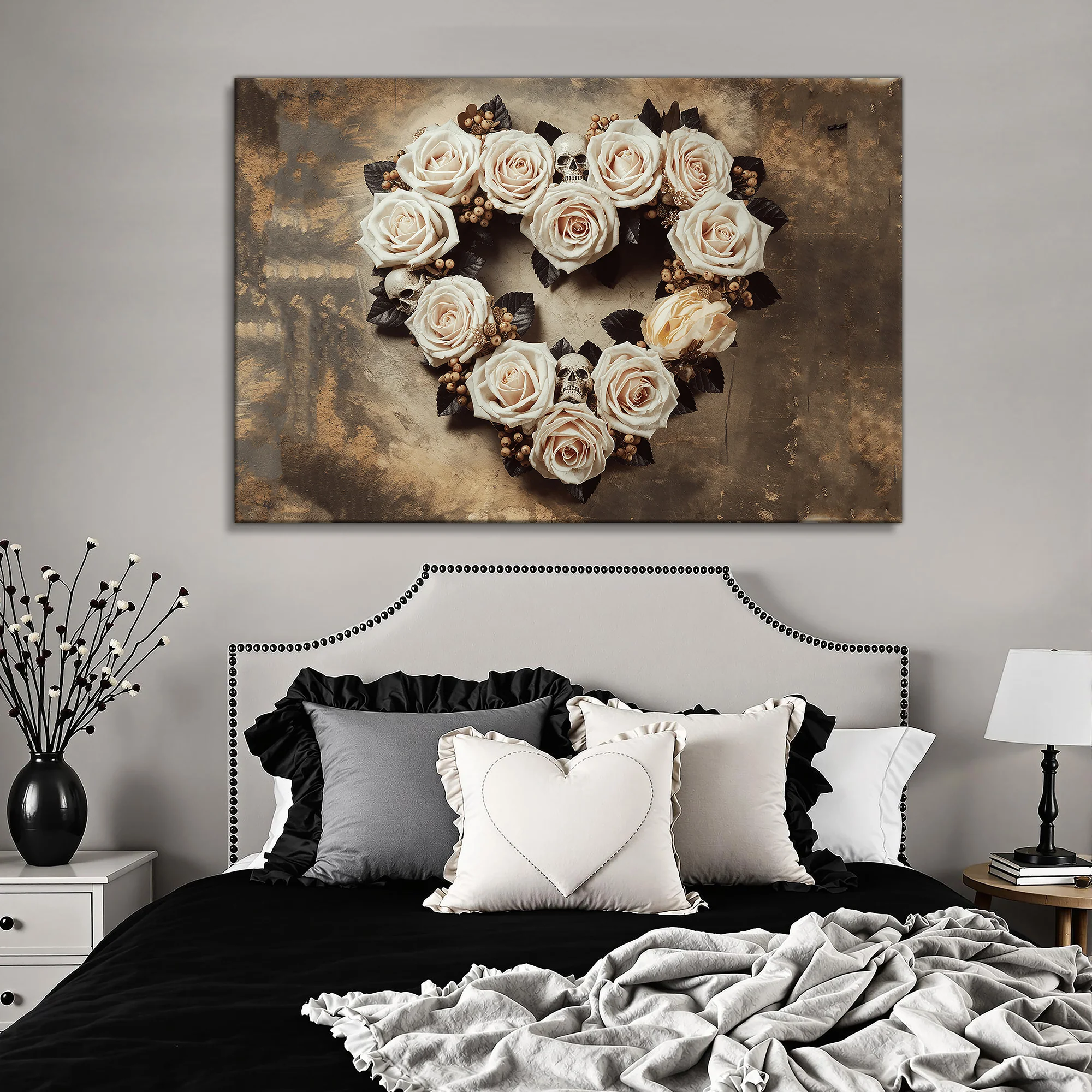 Skull and Flowers Wall Art V - Image 2
