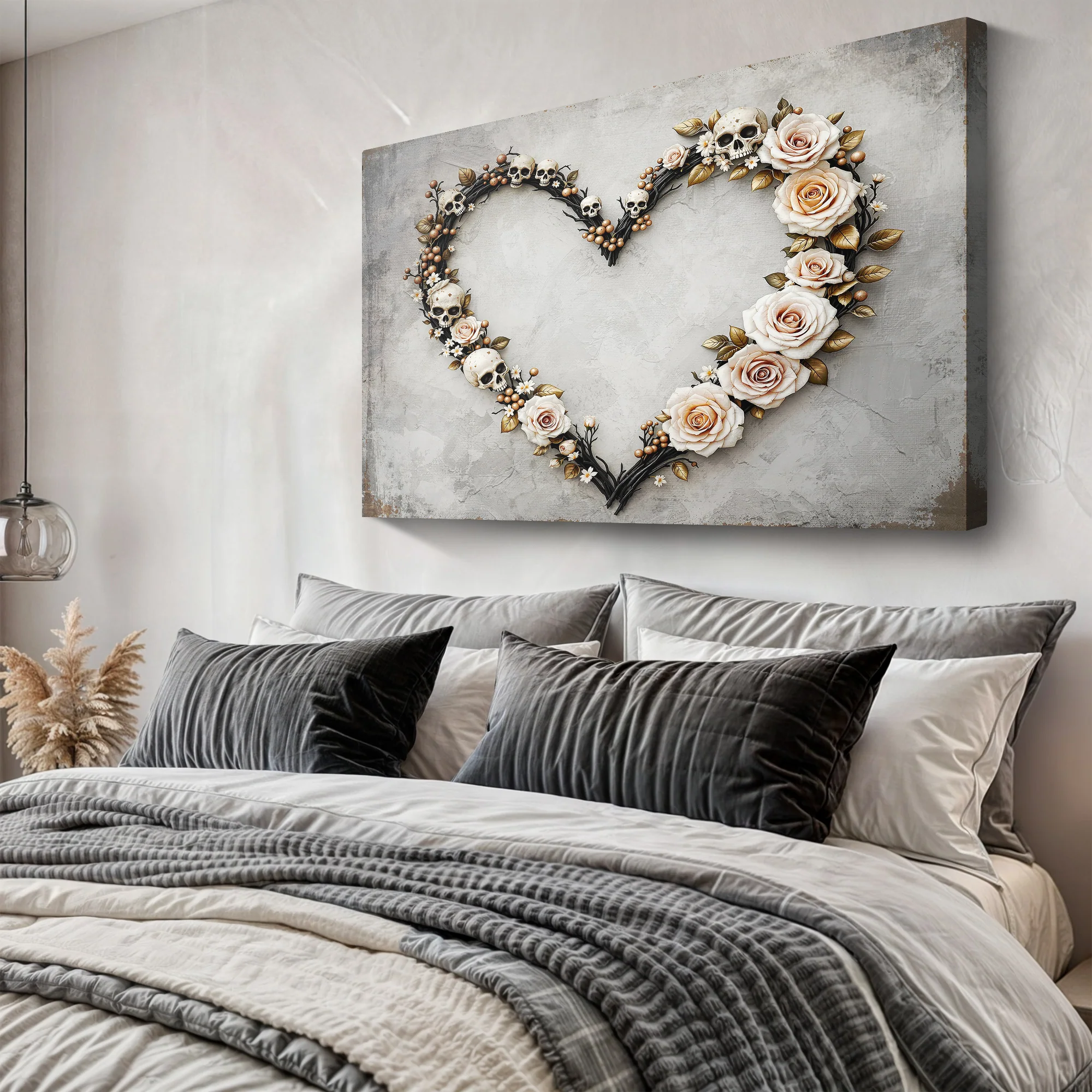 Skull and Flowers Wall Art X - Image 3