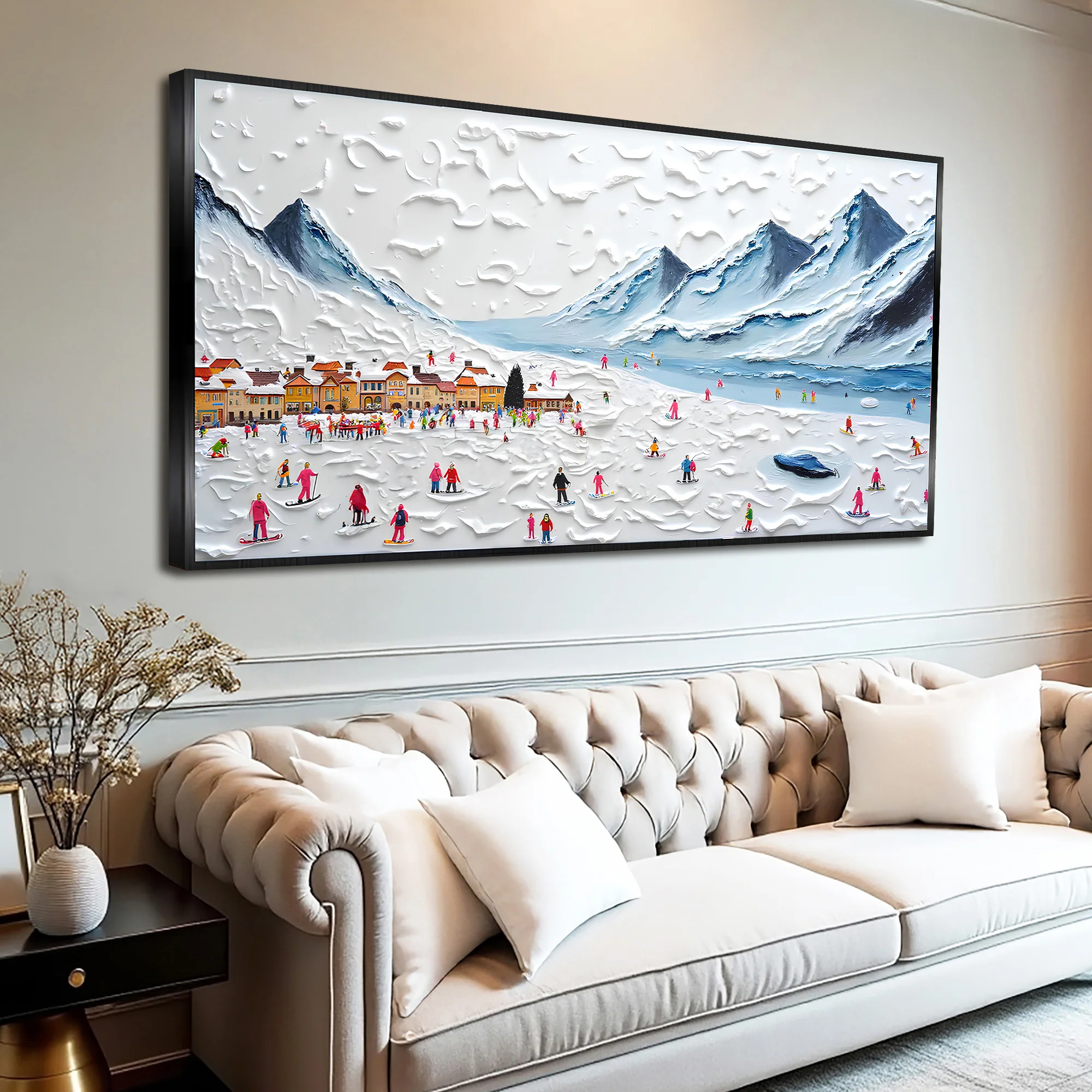Snow Mountain Abstract Wall Art II - Image 2