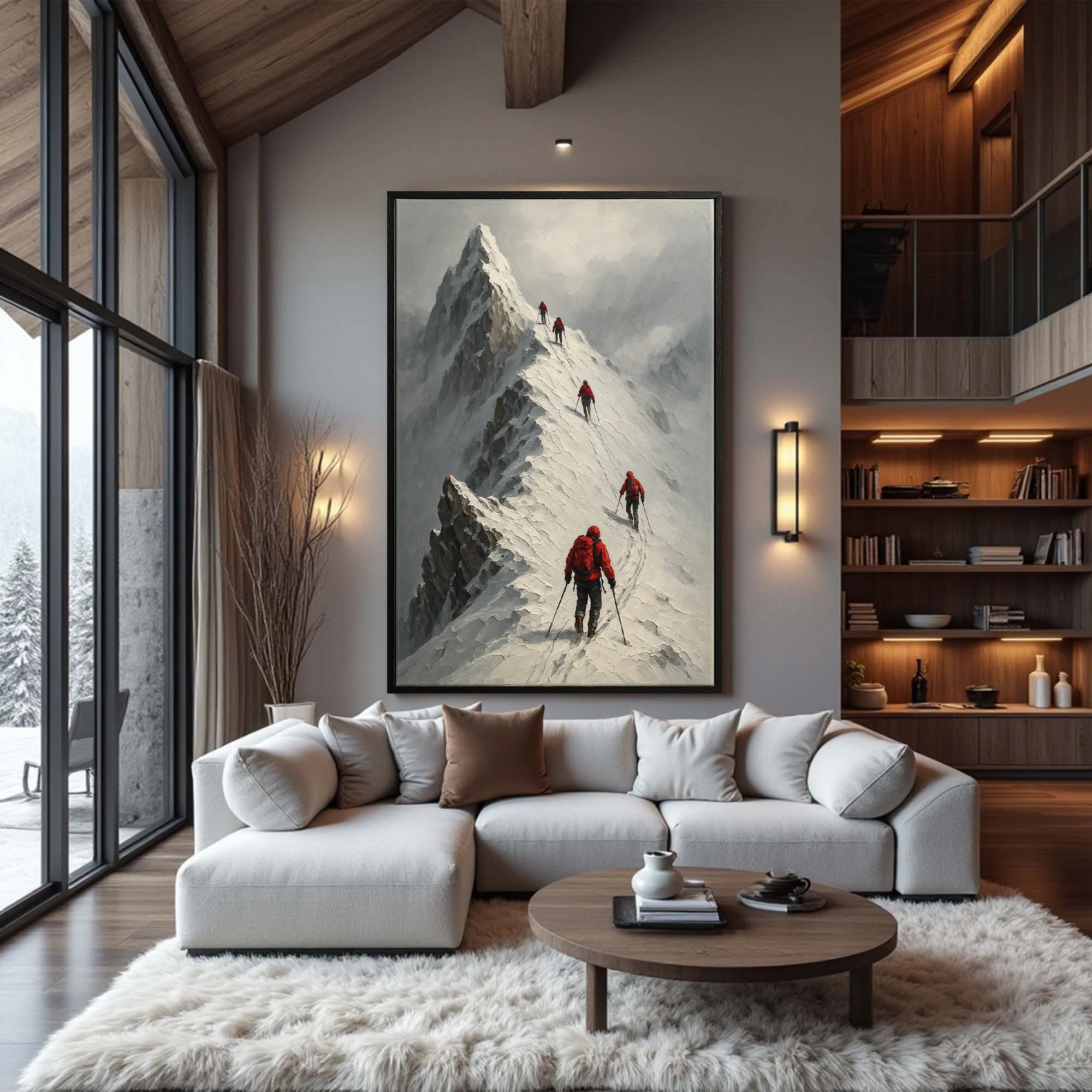 Snow Mountain Abstract Wall Art III - Image 3