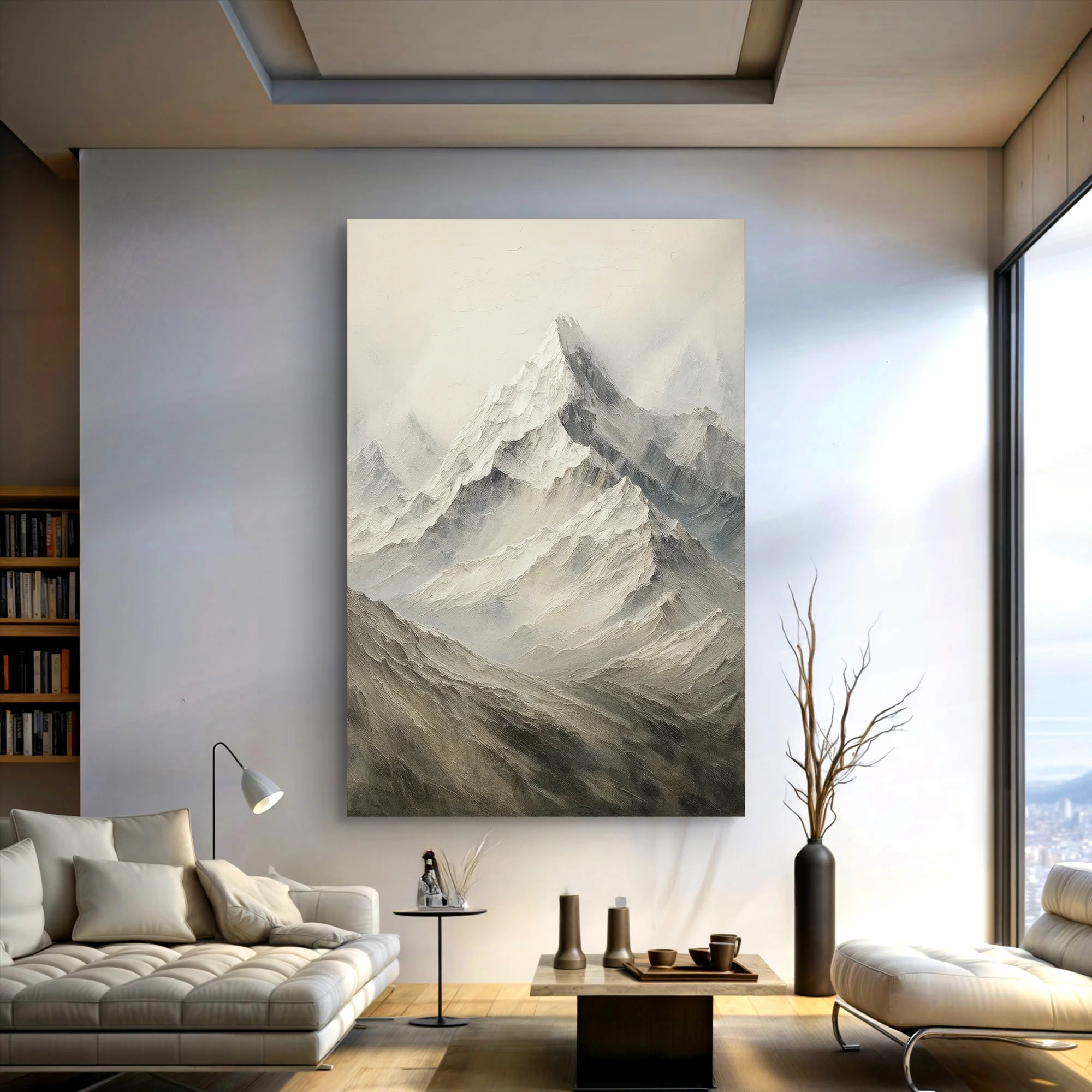Snow Mountain Abstract Wall Art IV - Image 5