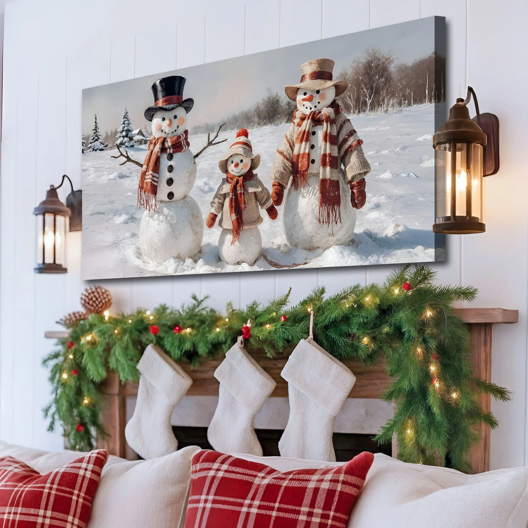 Snowman Smiles Christmas Wall Art - Image 4