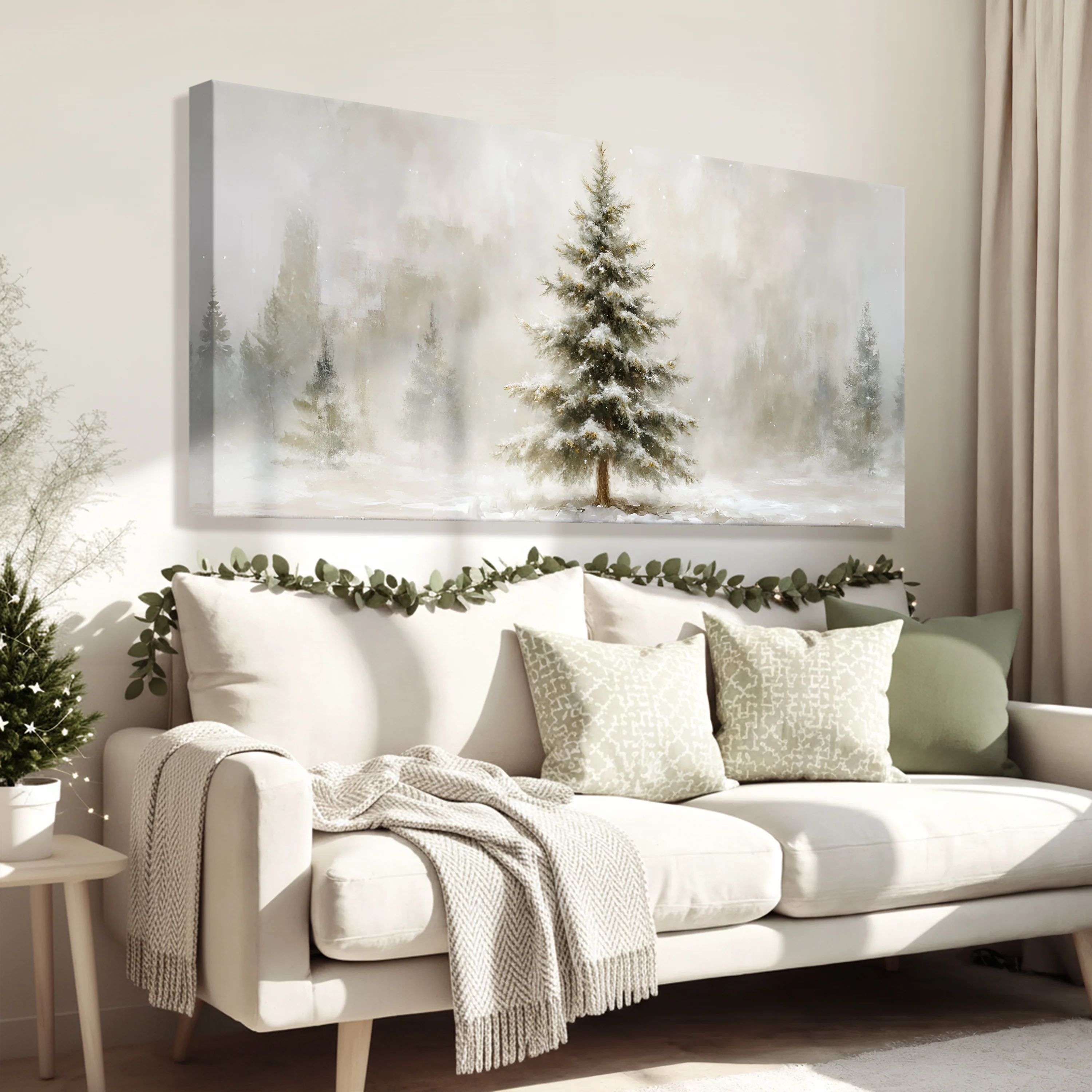 Snowy Christmas Tree Christmas Wall Art - Image 4