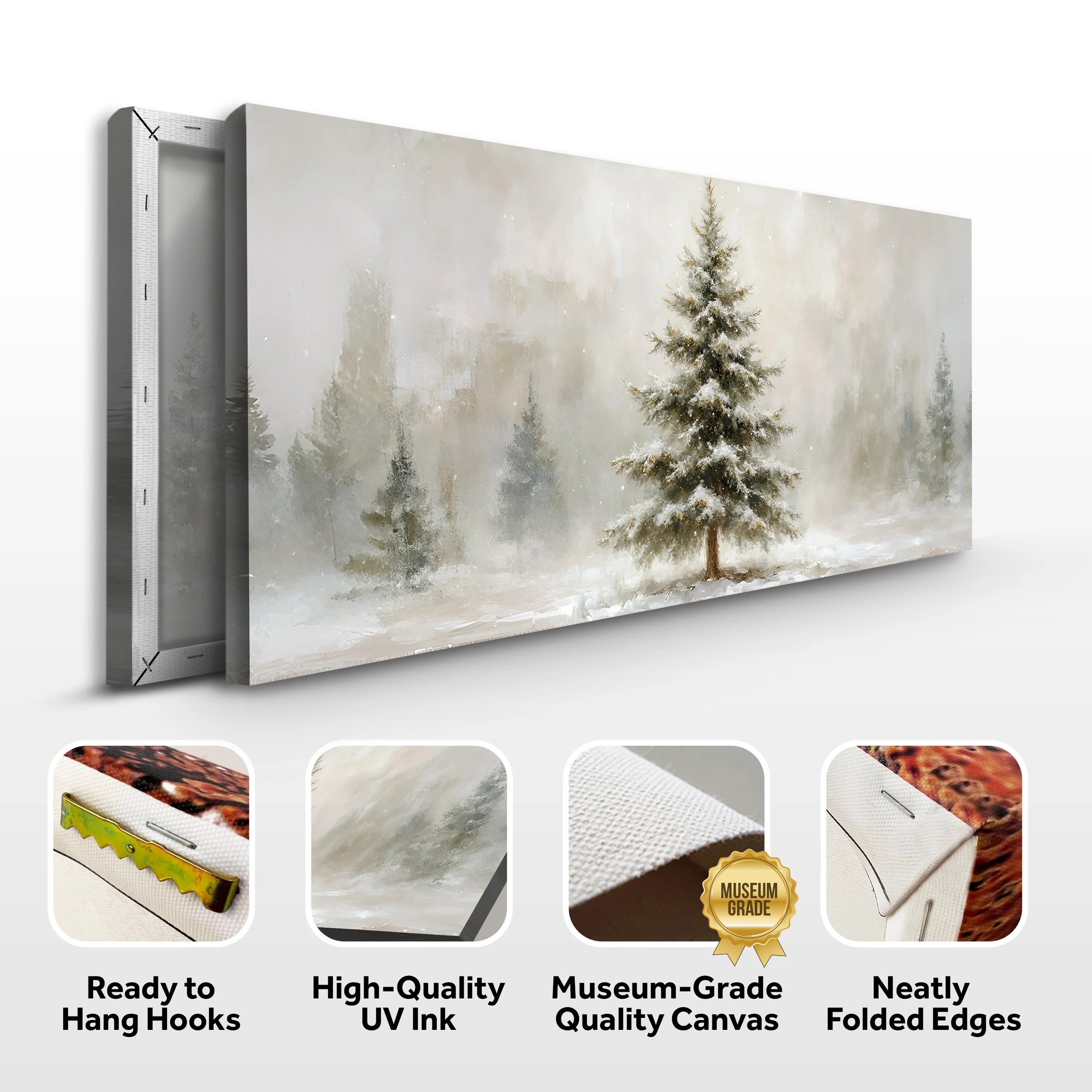 Snowy Christmas Tree Christmas Wall Art - Image 8