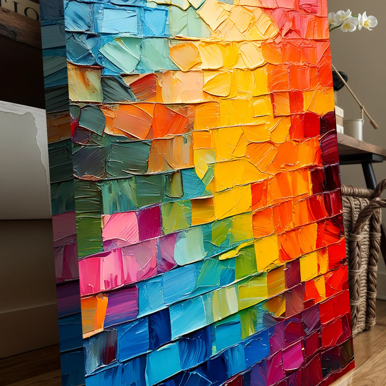 Spectrum Mosaic Impasto Wall Art - Image 5