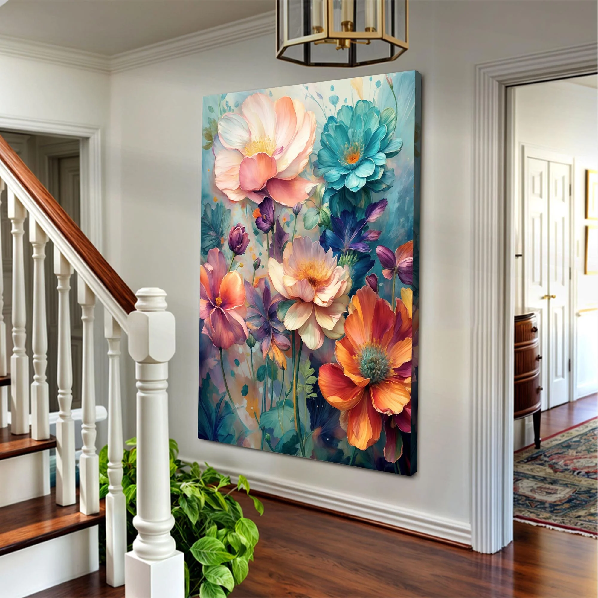 Spring Bouquet Impasto Wall Art - Image 3