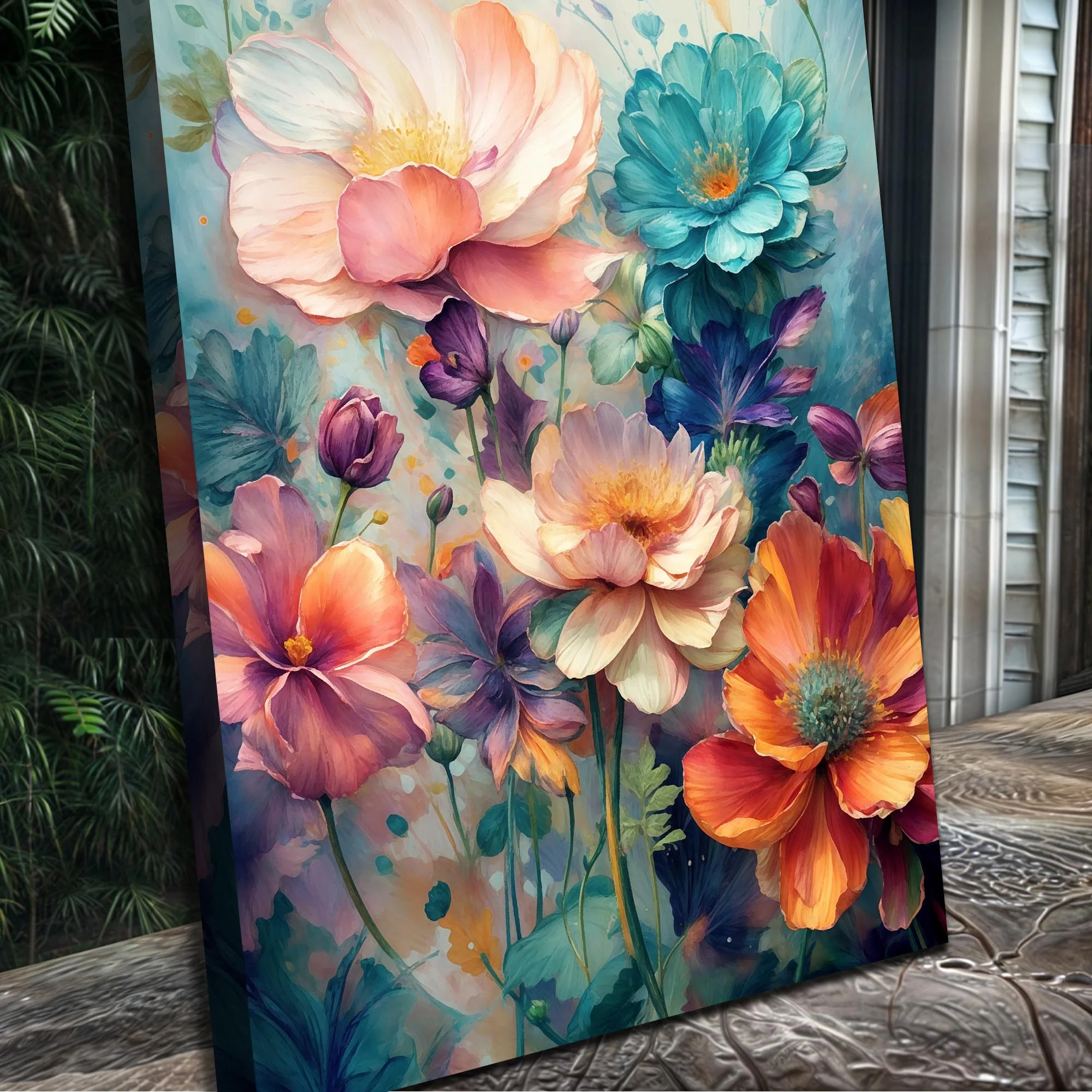 Spring Bouquet Impasto Wall Art - Image 4