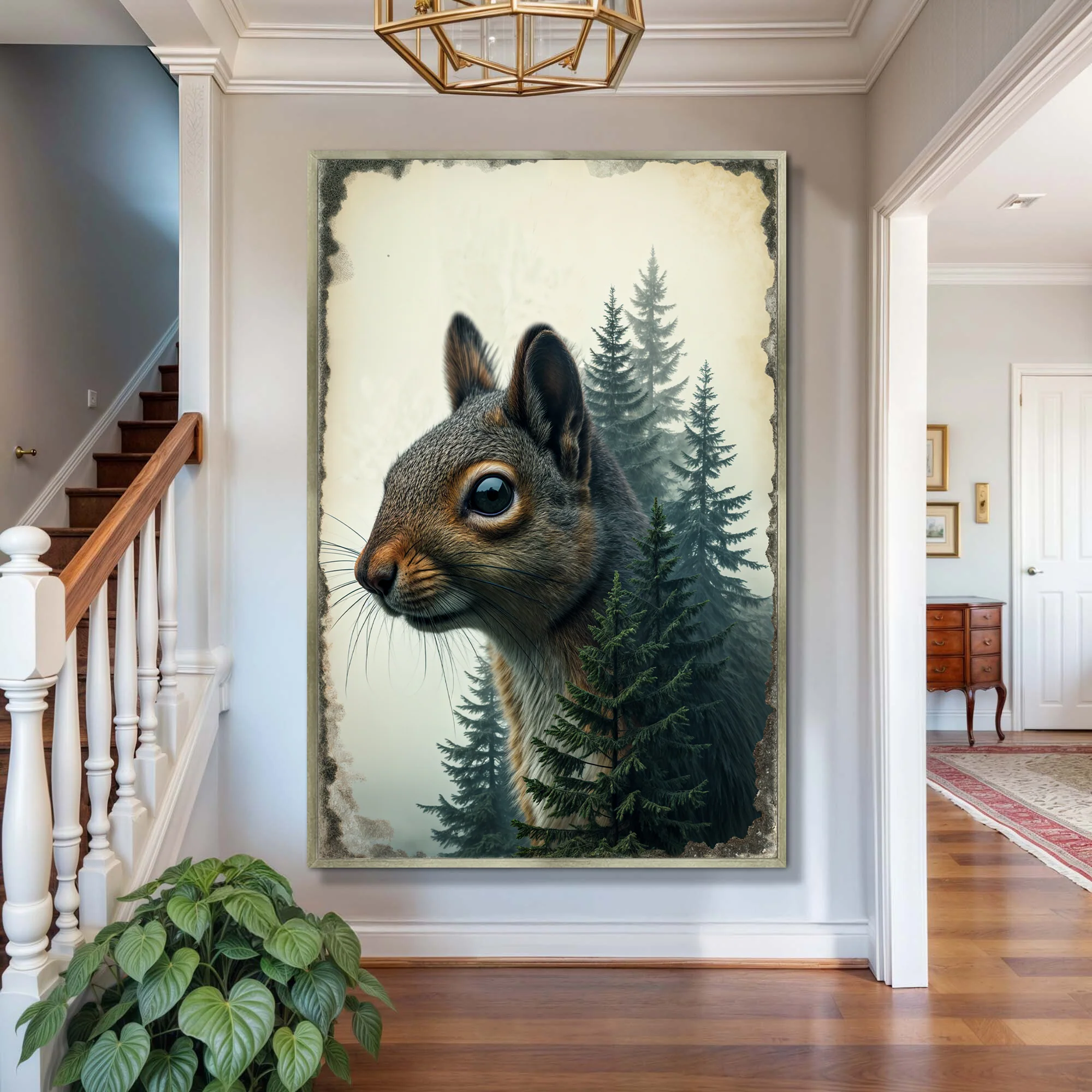 Squirrel Double Exposure Wall Art - Image 3