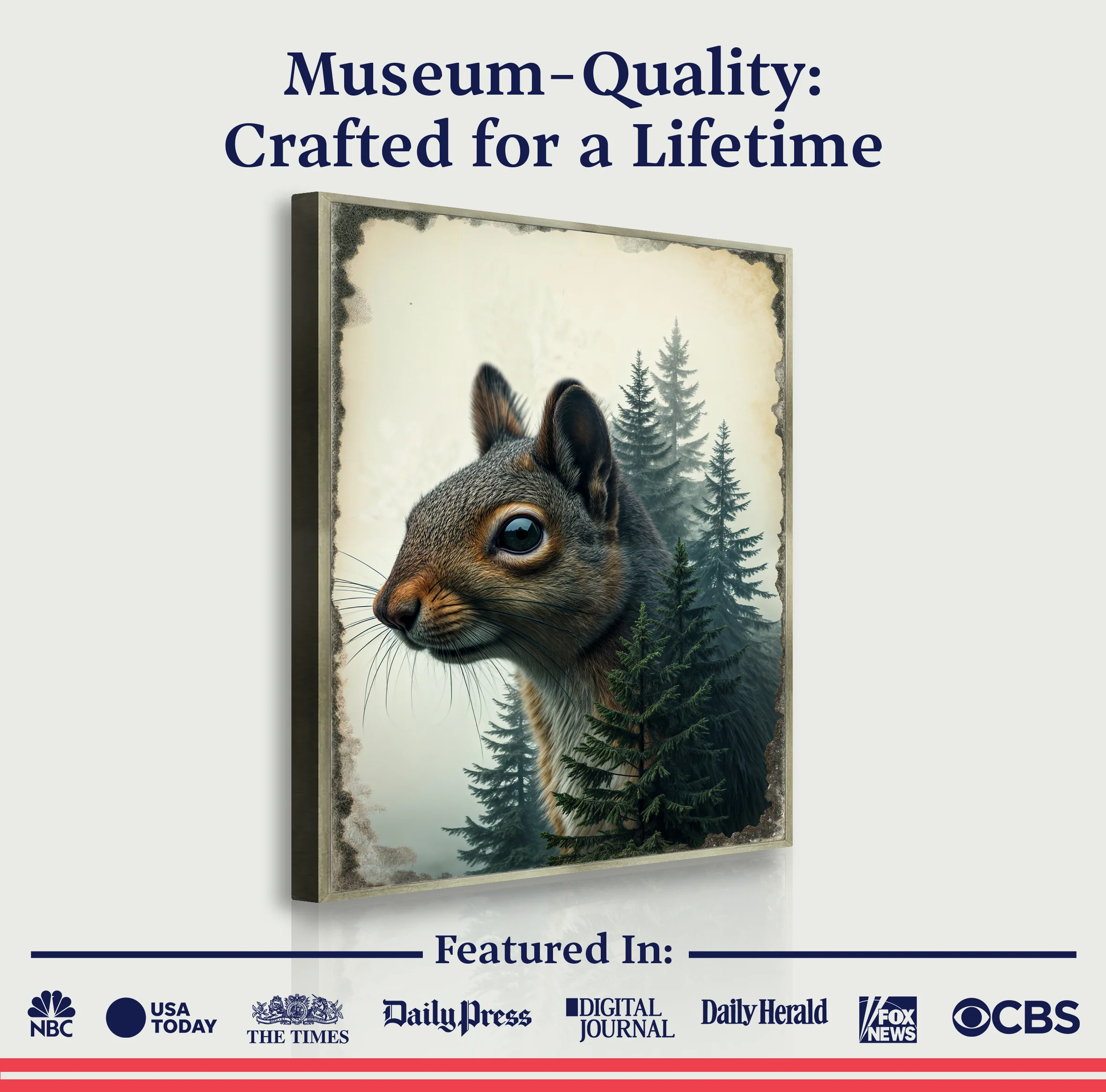 Squirrel Double Exposure Wall Art - Image 6